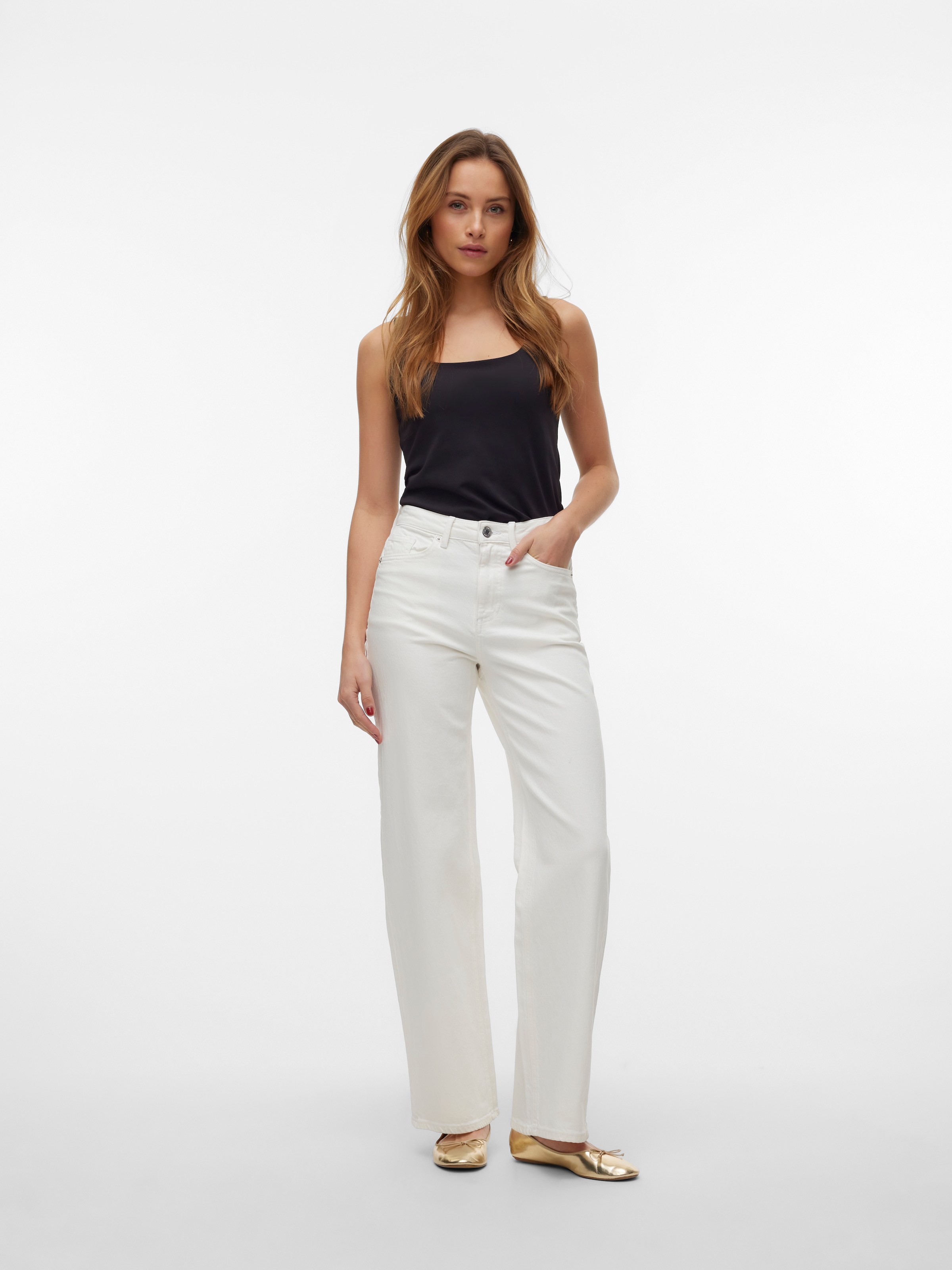 Vero Moda High-waist-Jeans »VMTESSA HR WIDE JEANS COLOR GA NOOS« mit Eingrifftaschen