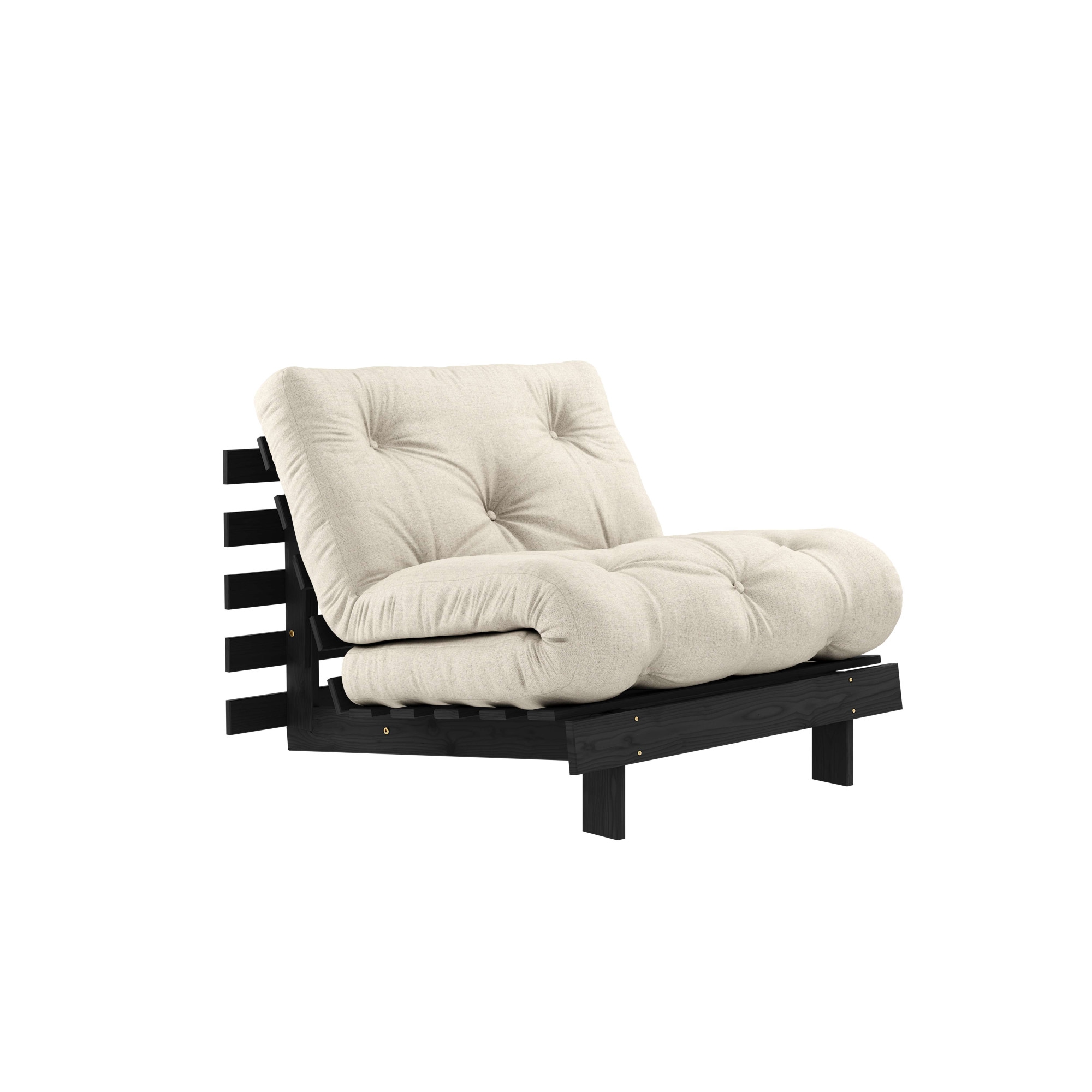Karup Design Daybett "Roots Sofa Bed, Schlafsofa, Bettfunktion, FSC-Massivholz, B: 90 cm" Erhältlich in Breite 90 cm, 140 cm oder 160 cm, Inkl. Futonmatratze. Made in Europe, minimalistisches Design