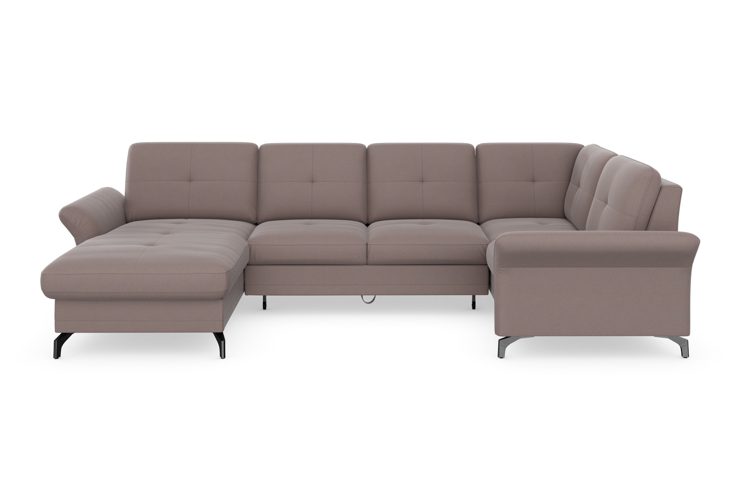 Home affaire Wohnlandschaft "Calando U-Form" wahlweise mit Bettfunktion, Be günstig online kaufen