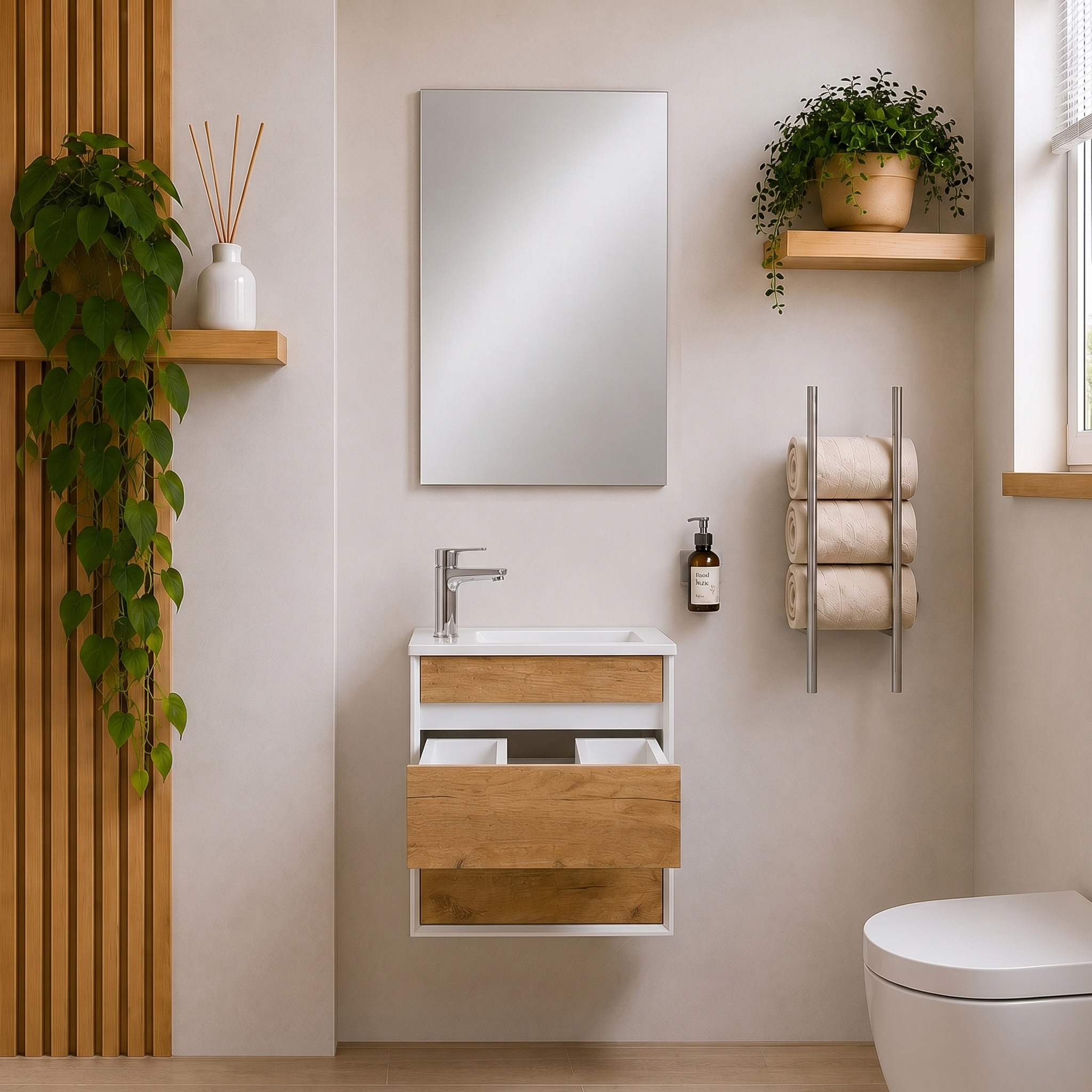 VCM Waschtisch »3tlg Gäste WC Waschplatz Waschtisch Exila Spiegel« 3 Stk. tlg.