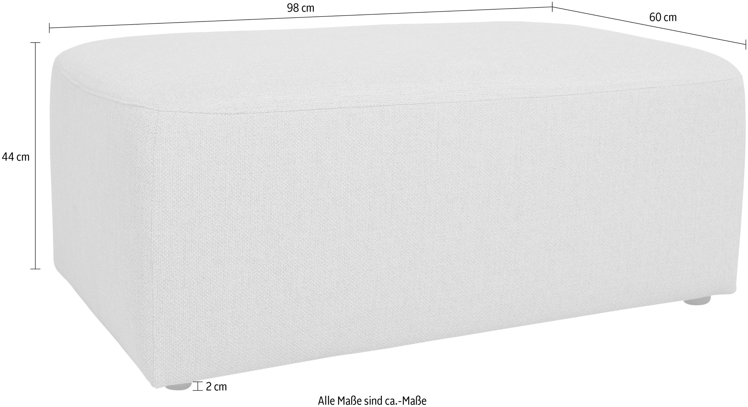 INOSIGN Polsterhocker »Koa, Hocker, passend zur Modulserie KOA«, in Webstoff