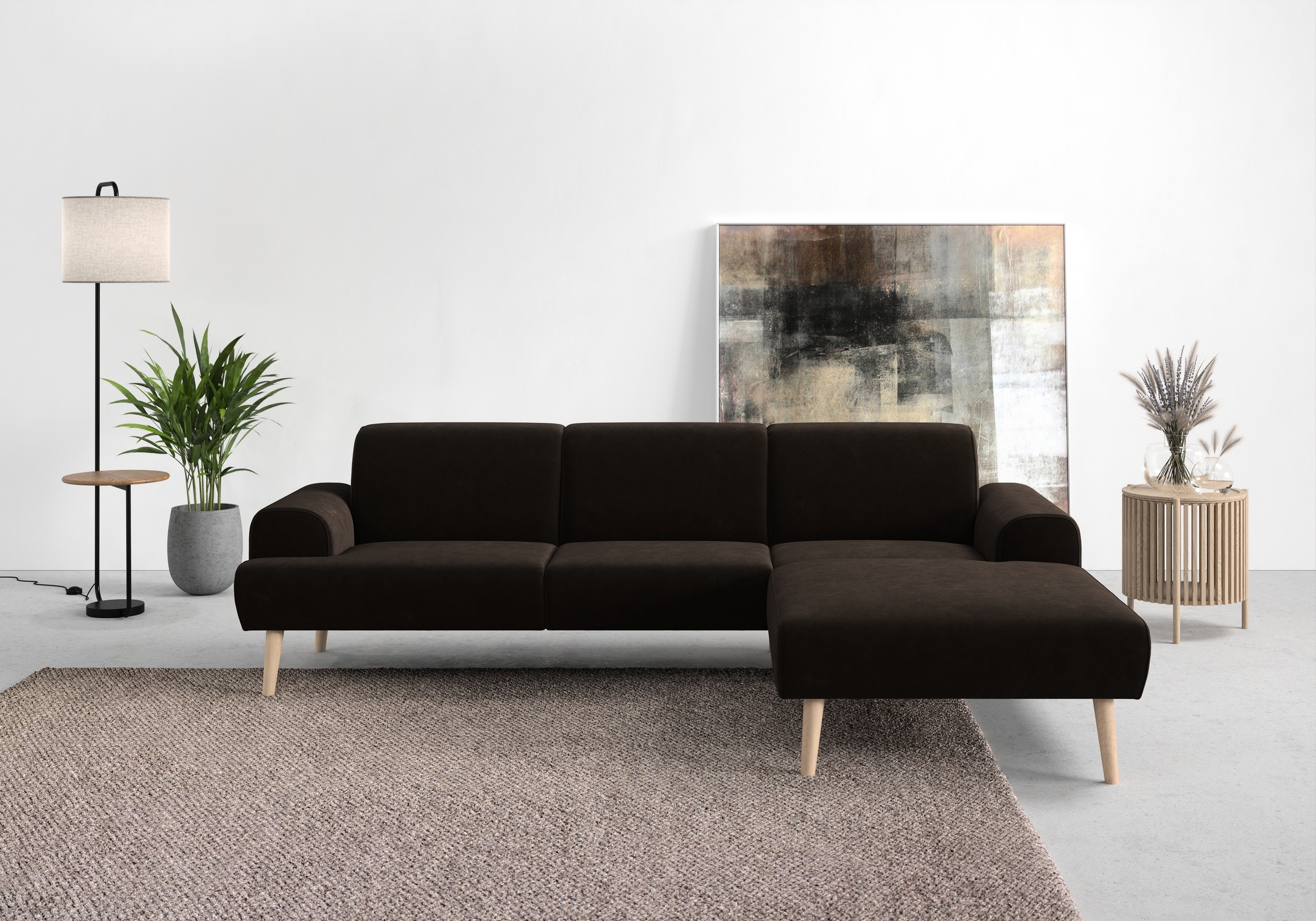 andas Ecksofa "Swift Scandic Design, Federkern für hohen Sitzkomfort, L-For günstig online kaufen