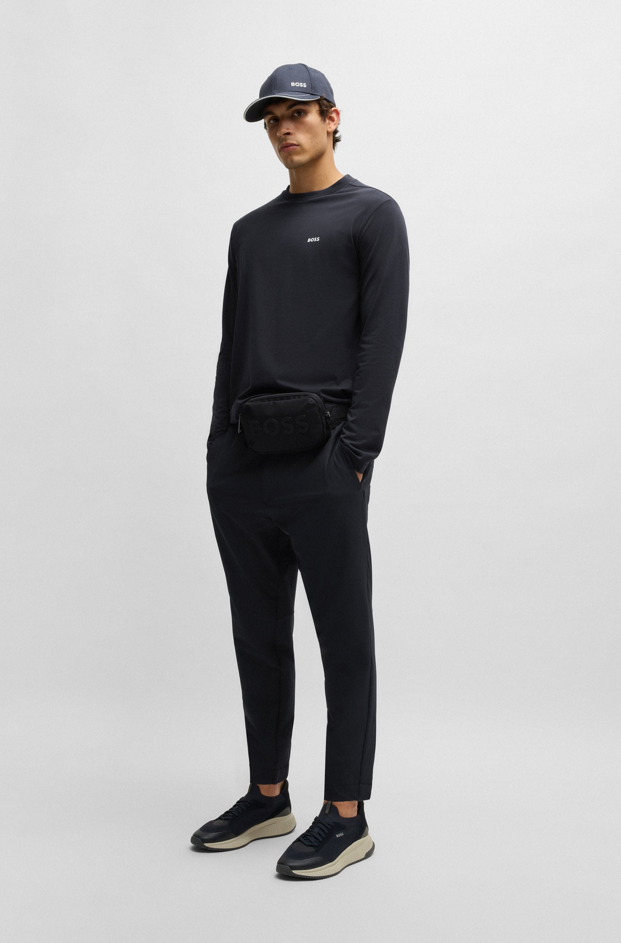 BOSS GREEN Langarmshirt »Tee Long«, mit Rundhalsausschnitt