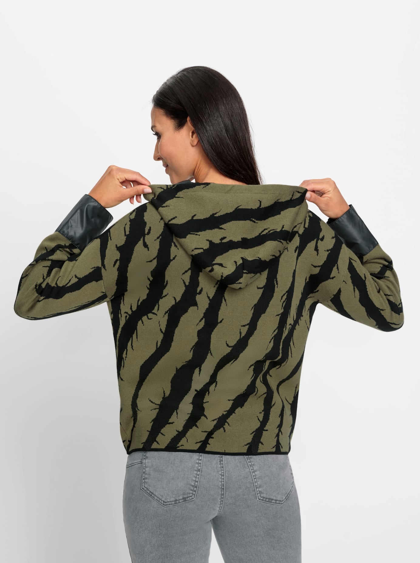 heine Kapuzenstrickjacke