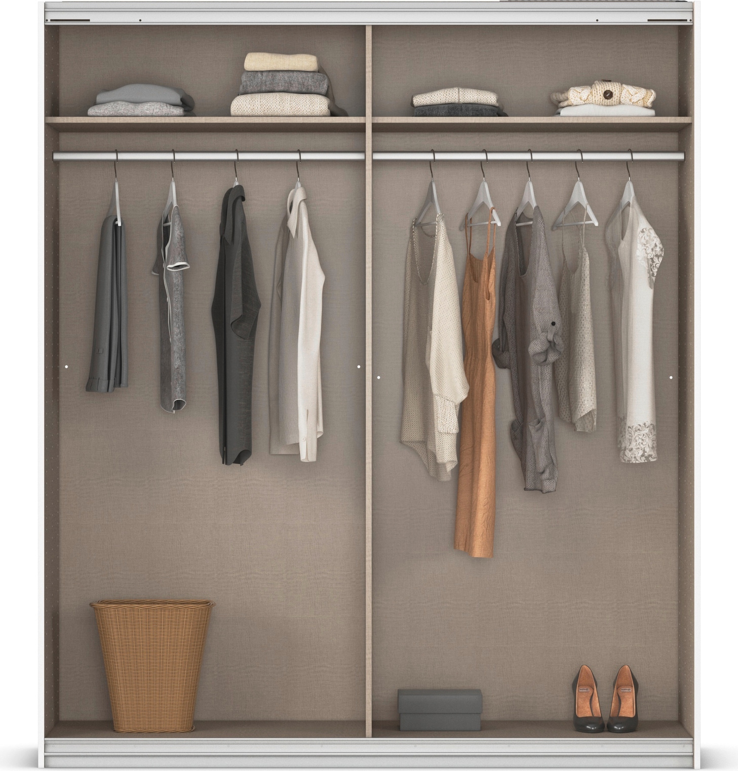 rauch Schwebetürenschrank »Kleiderschrank Schrank Garderobe Wäscheschrank ABRAXXAS«, mit Spiegel und integrierter dimmbarer LED-Beleuchtung MADE IN GERMANY
