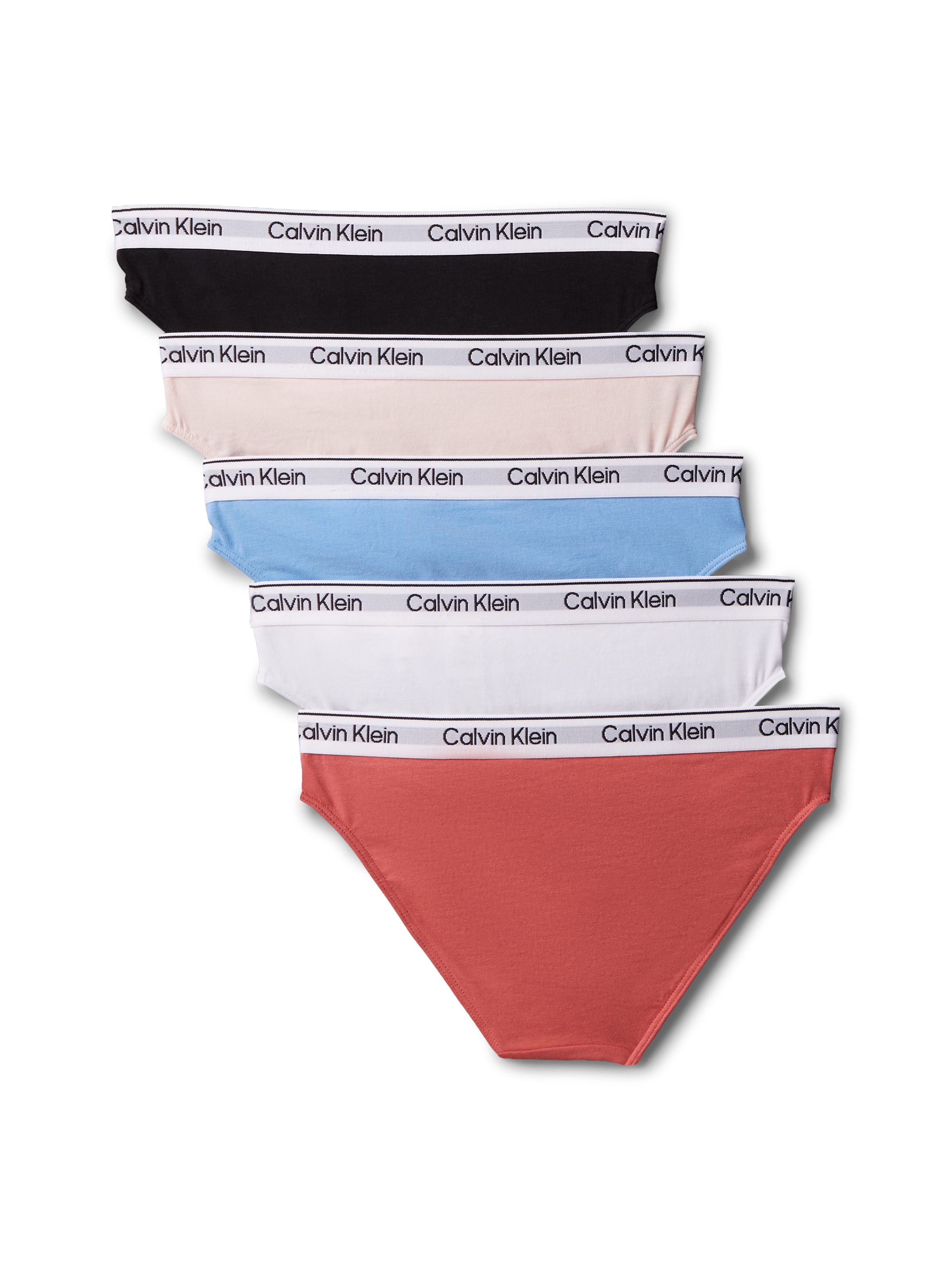 Calvin Klein Underwear Brasilslip »5PK BIKINI« Packung, 5er-Pack, 5 Stk. mit Logobund