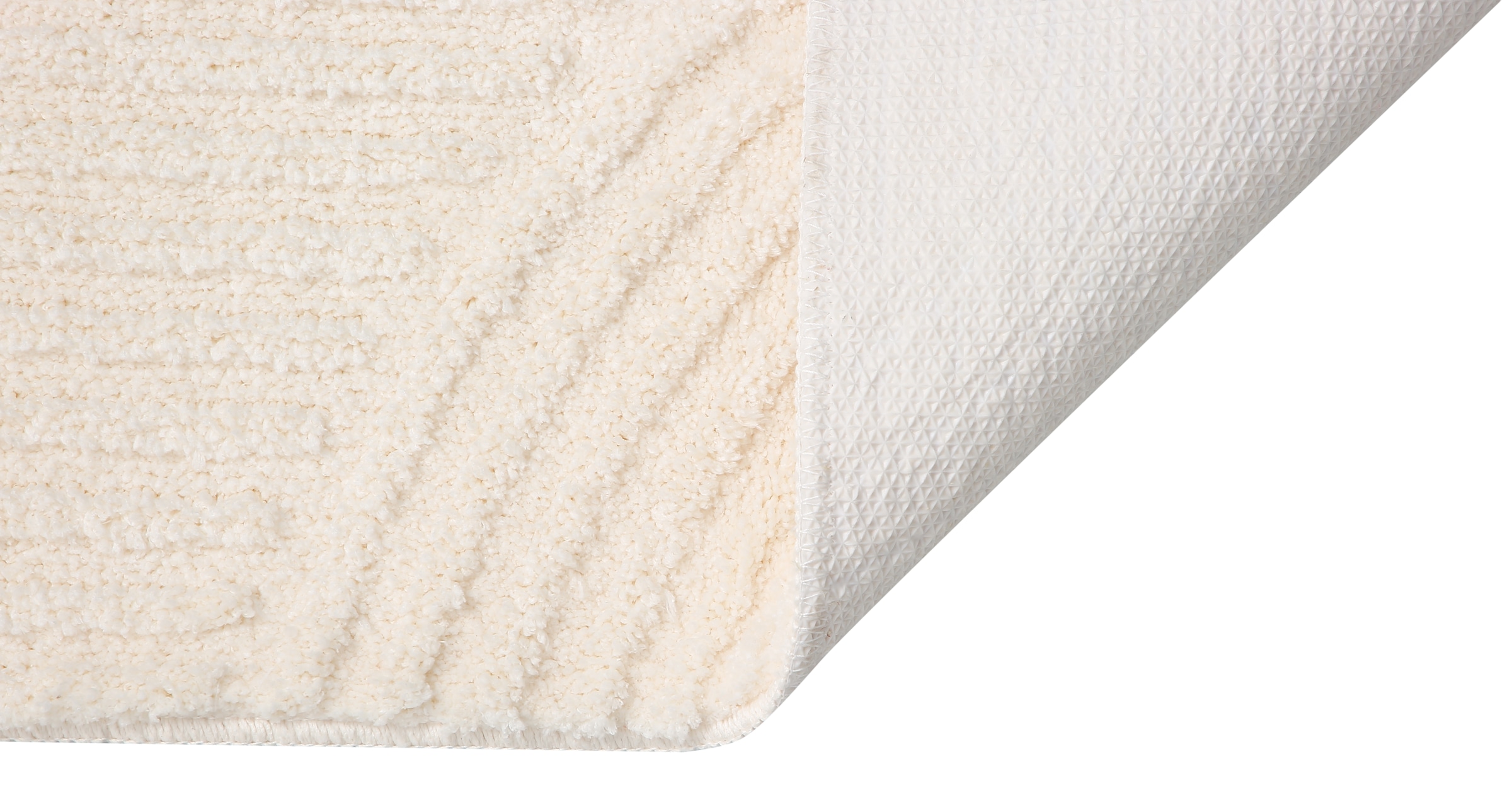 my home Badematte »Ognon, Scandi, Boho, modernes Muster«, rutschhemmend beschichtet, fußbodenheizungsgeeignet-schnell trocknend-strapazierfähig, Badteppich, Uni Farben, Hoch-Tief-Effekt