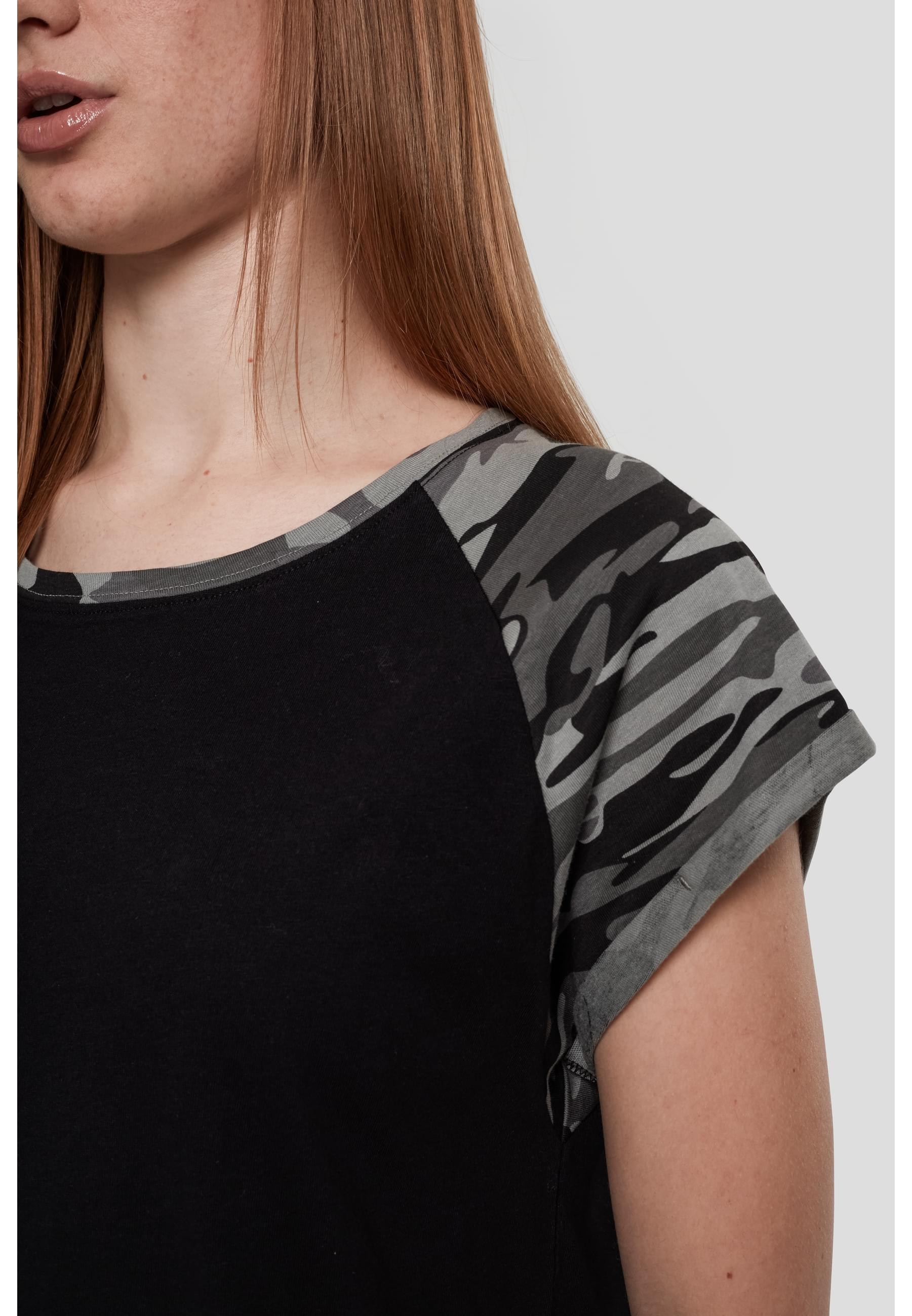 URBAN CLASSICS Kurzarmshirt »Urban Classics Damen Ladies Contrast Raglan Tee«, (1 tlg.)