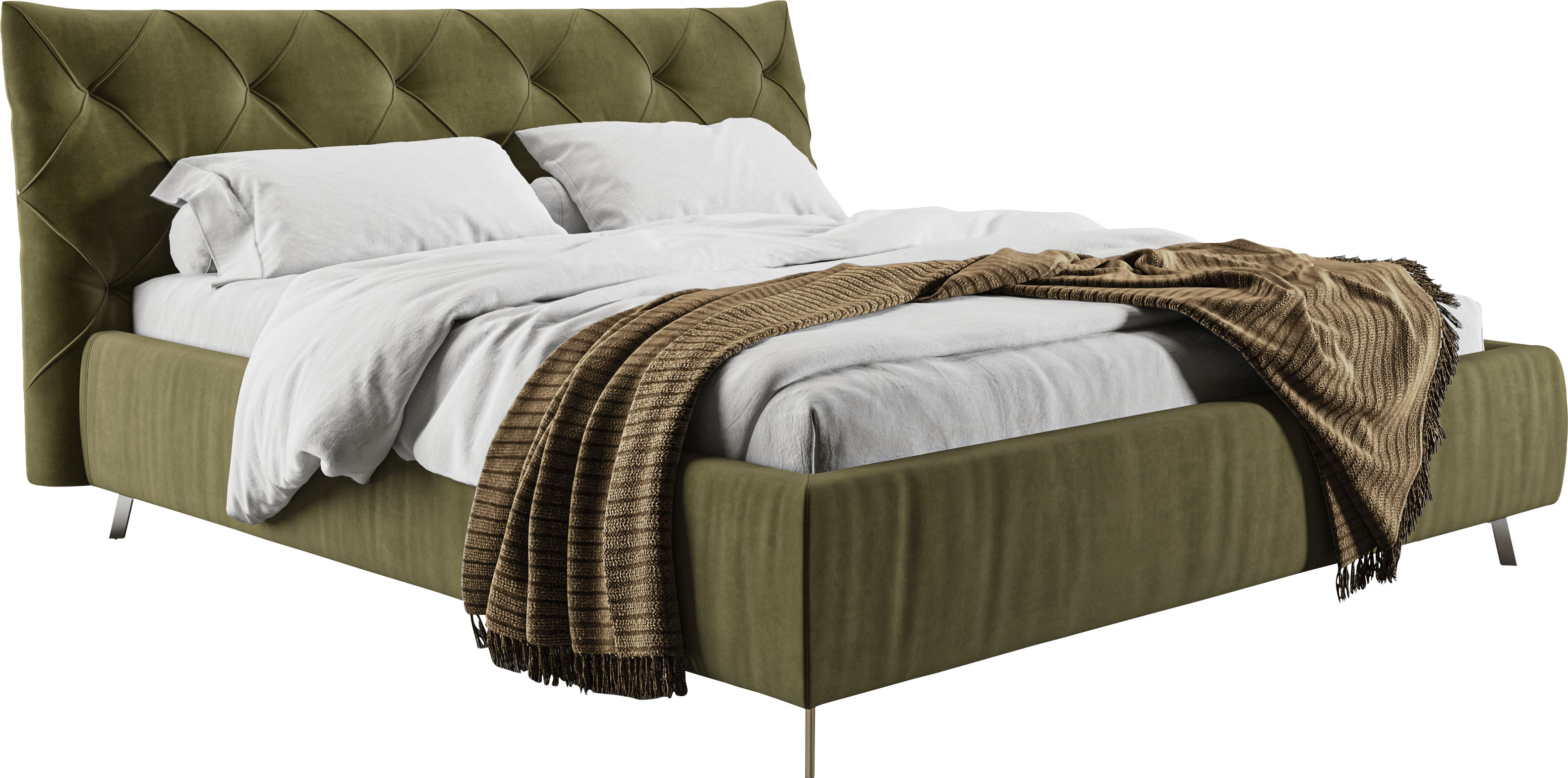Home affaire Polsterbett "Elloree in 4 Breiten bis 200cm, auch in Leder" Kopfteilhöhe 105cm, belastbar bis 280 kg, auch in Überlänge 220cm