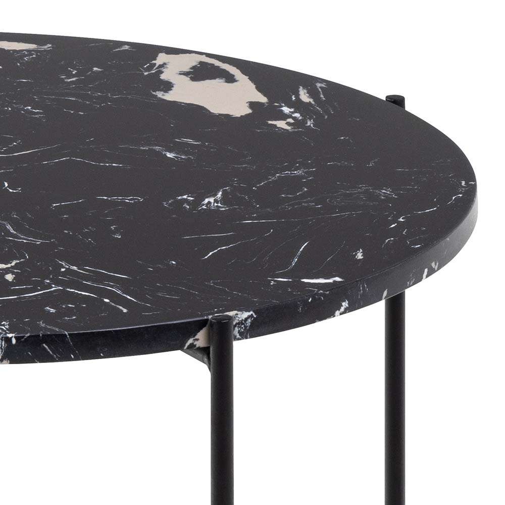 ACTONA GROUP Beistelltisch »Avila«, Ecktisch, rund, Tischplatte aus Marmorstein, T: 52 cm