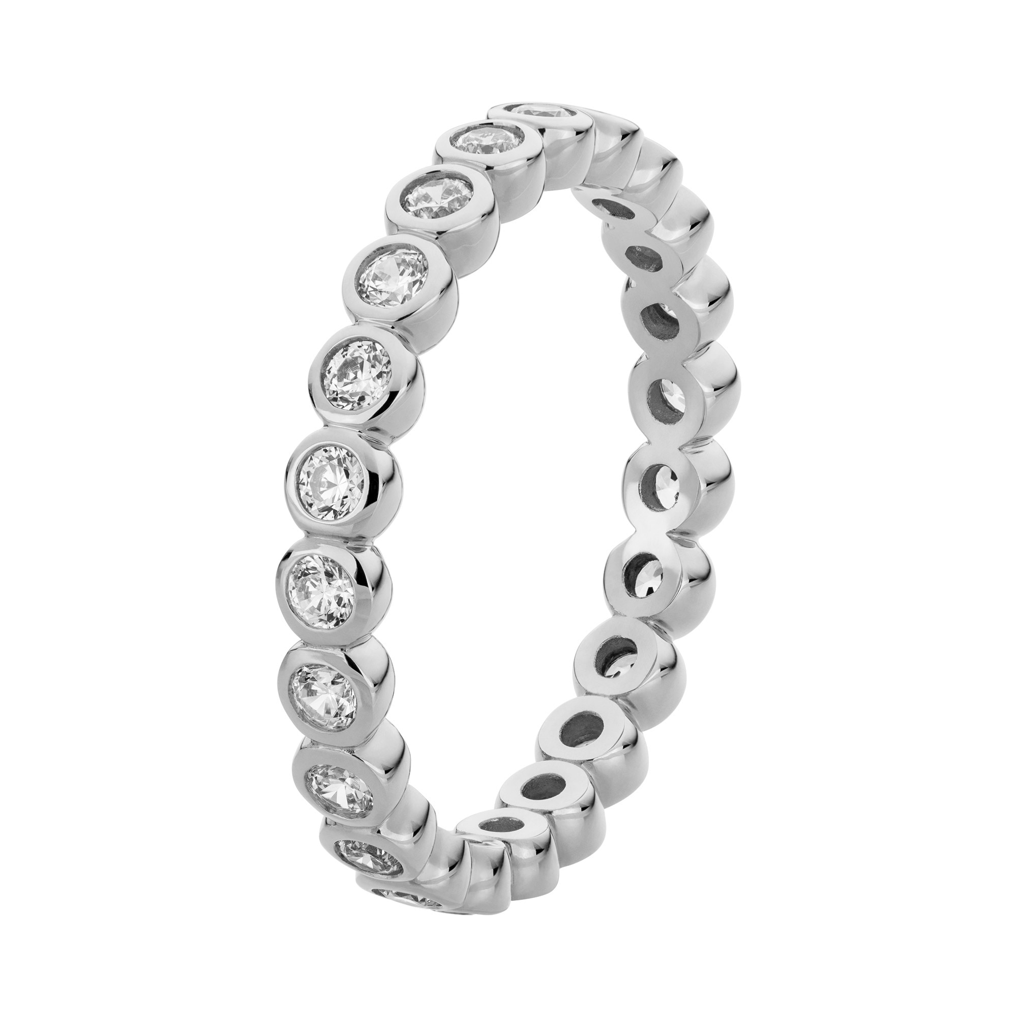 Orolino Fingerring »333/- Weißgold glanz synth. Zirkonia«
