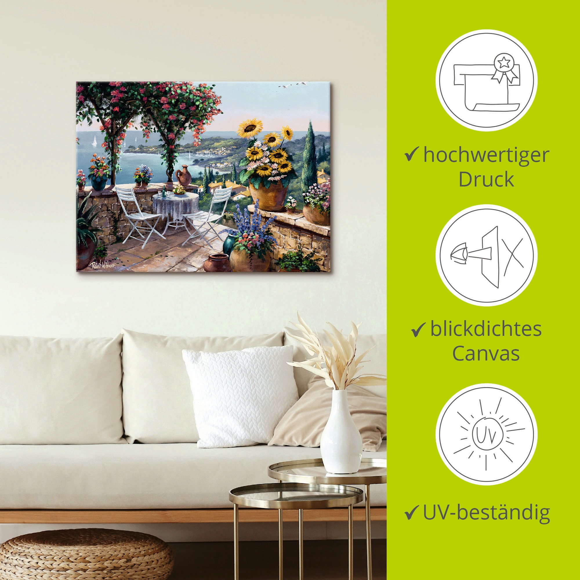 Artland Wandbild »Momente der Meditation«, Garten, (1 St.), als Leinwandbild, Poster, Wandaufkleber in verschied. Größen