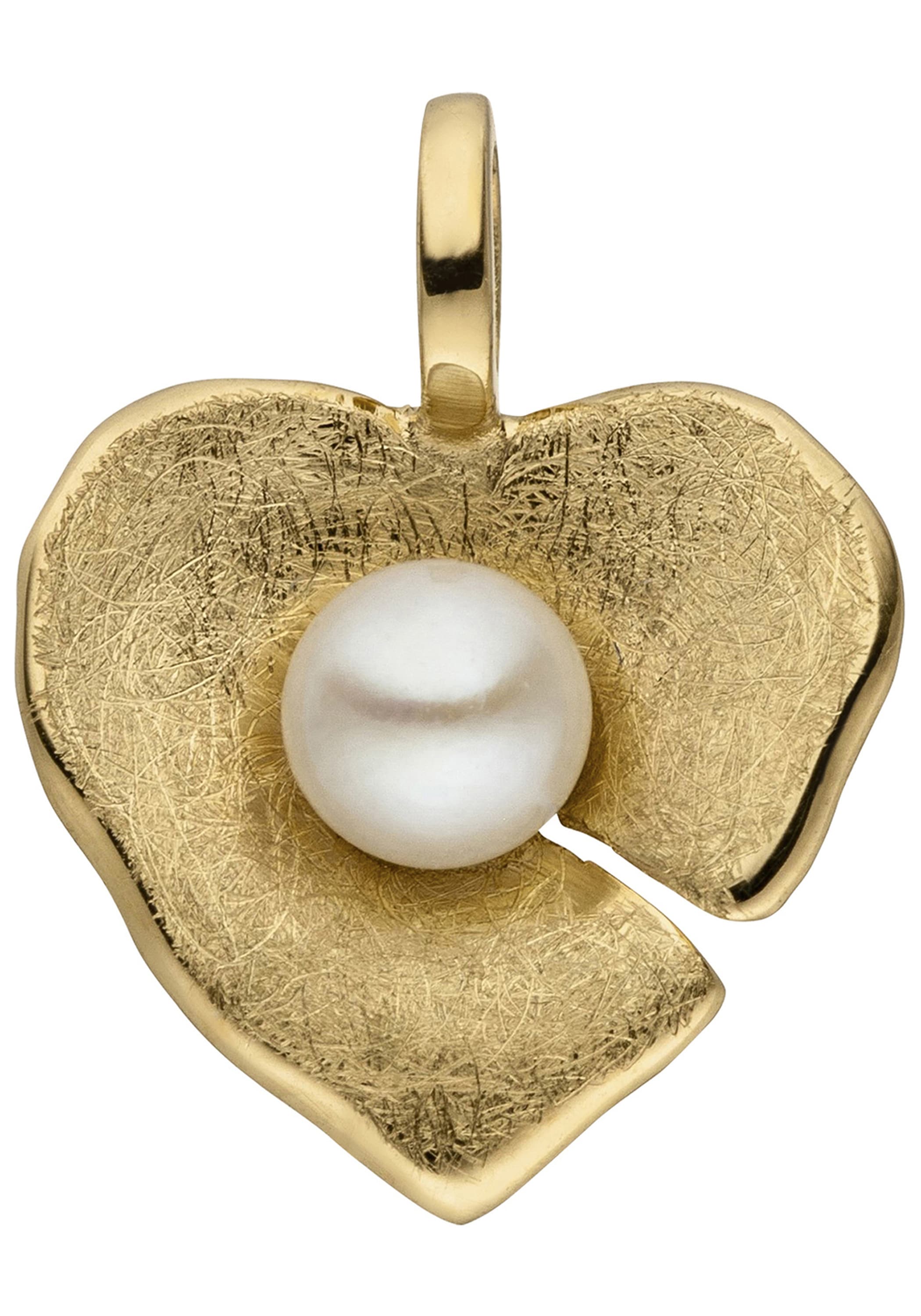 JOBO Perlenanhänger »Anhänger Herz mit Perle«, 585 Gold eismatt mt  Süßwasser-Zuchtperle kaufen | BAUR | Kettenanhänger