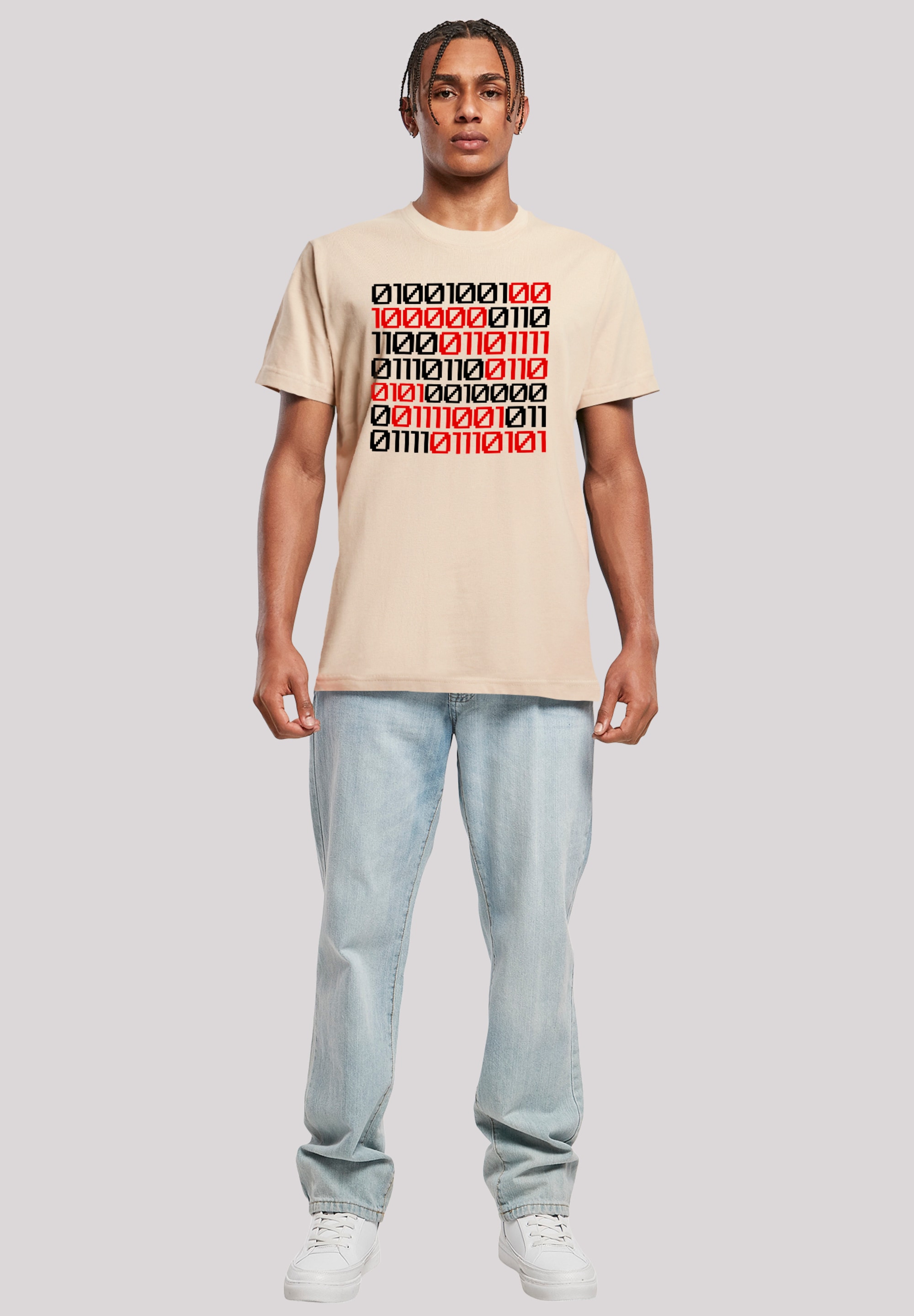 F4NT4STIC T-Shirt »I love you 01001001 Binary Code Valentinstag«, Premium Qualität