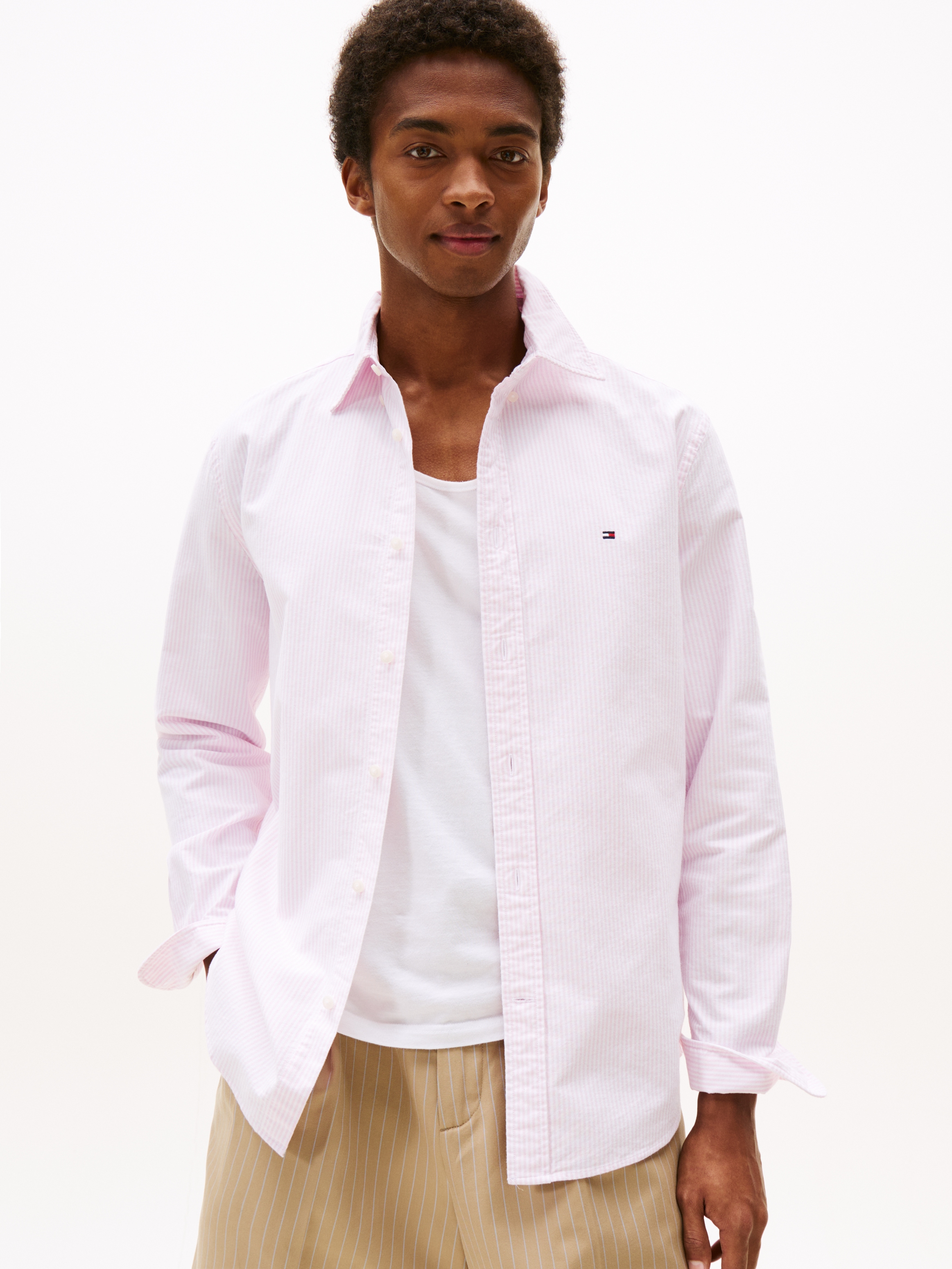 Tommy Hilfiger Langarmhemd "HERITAGE OXFORD STRIPE Regular Fit SHIRT" Regular Fit Oxford Casual