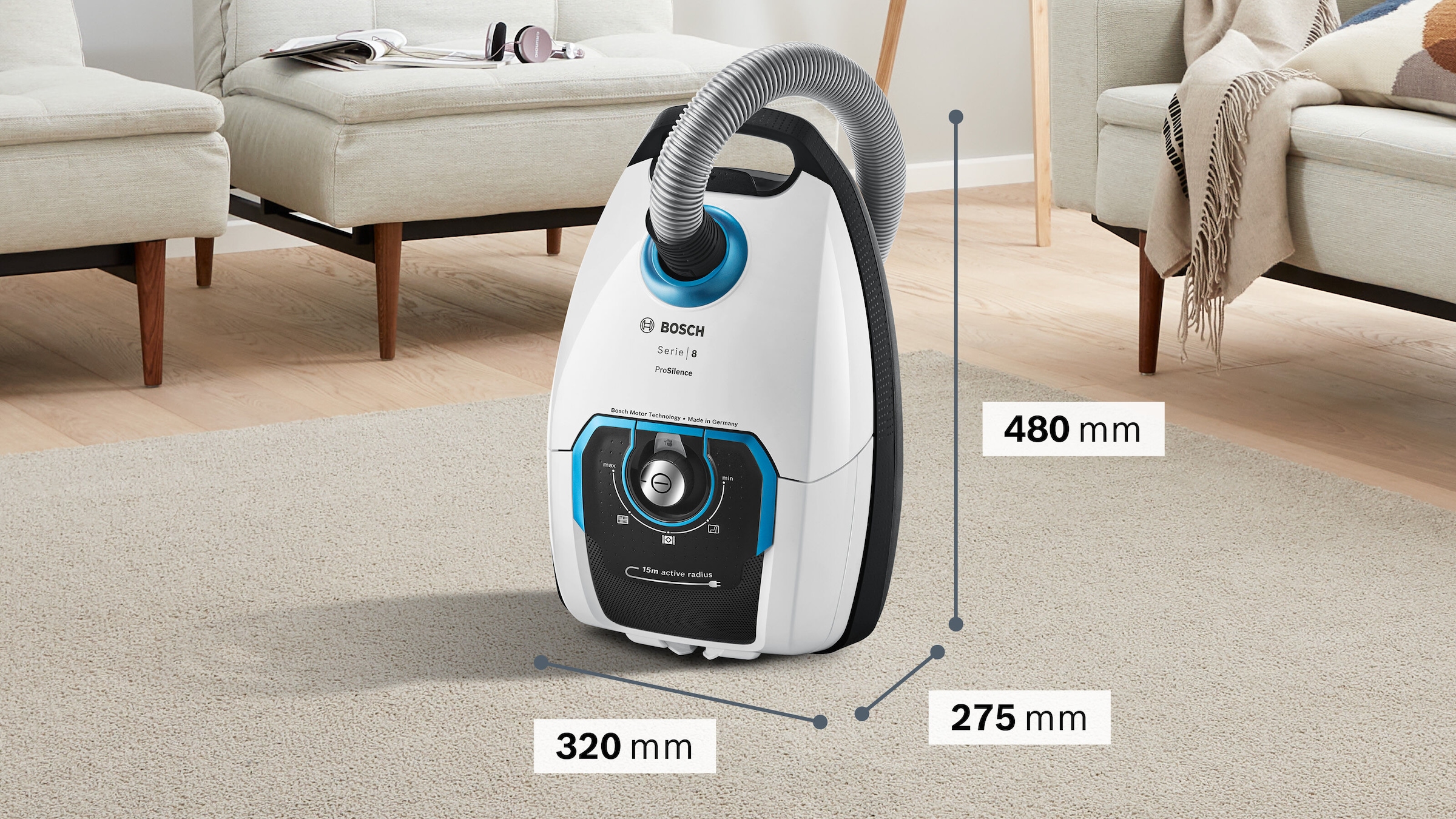 BOSCH Bodenstaubsauger »BGB75XSIL«, 650 W, mit Beutel