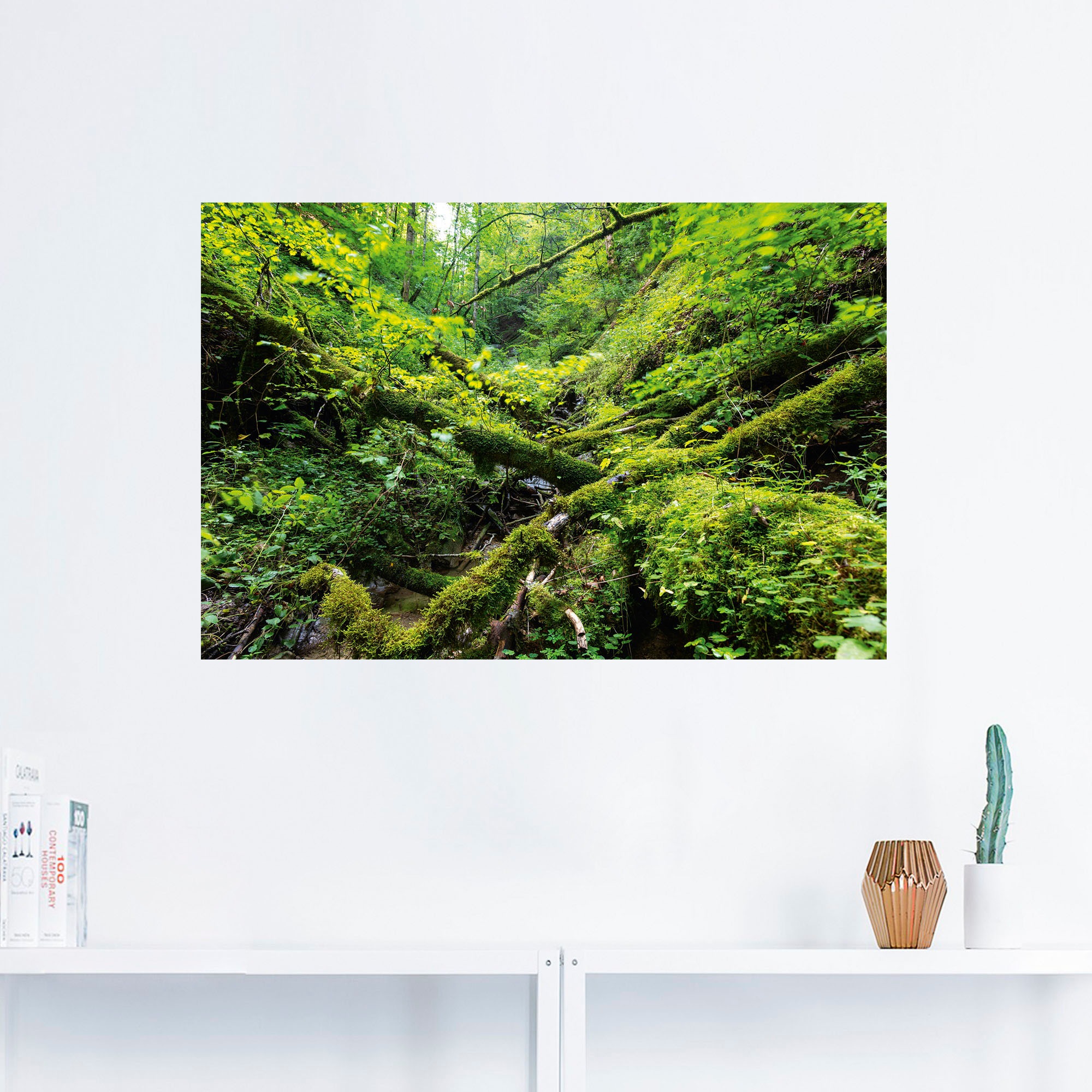 Artland Wandbild »Moosbedecktes Totholz Schwarzwald«, Waldbilder, (1 St.), als Alubild, Leinwandbild, Wandaufkleber oder Poster in versch. Größen