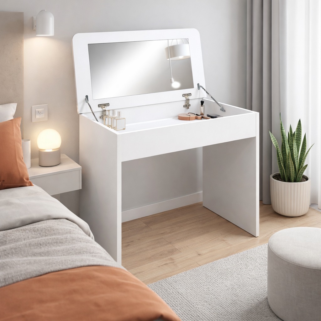 OTTO home Schminktisch »Trympo 7, Kosmetiktisch, Frisiertisch, Schminkkommode, Toilettentisch« Schminktisch mit Spiegel und Stauraum, Breite 80cm