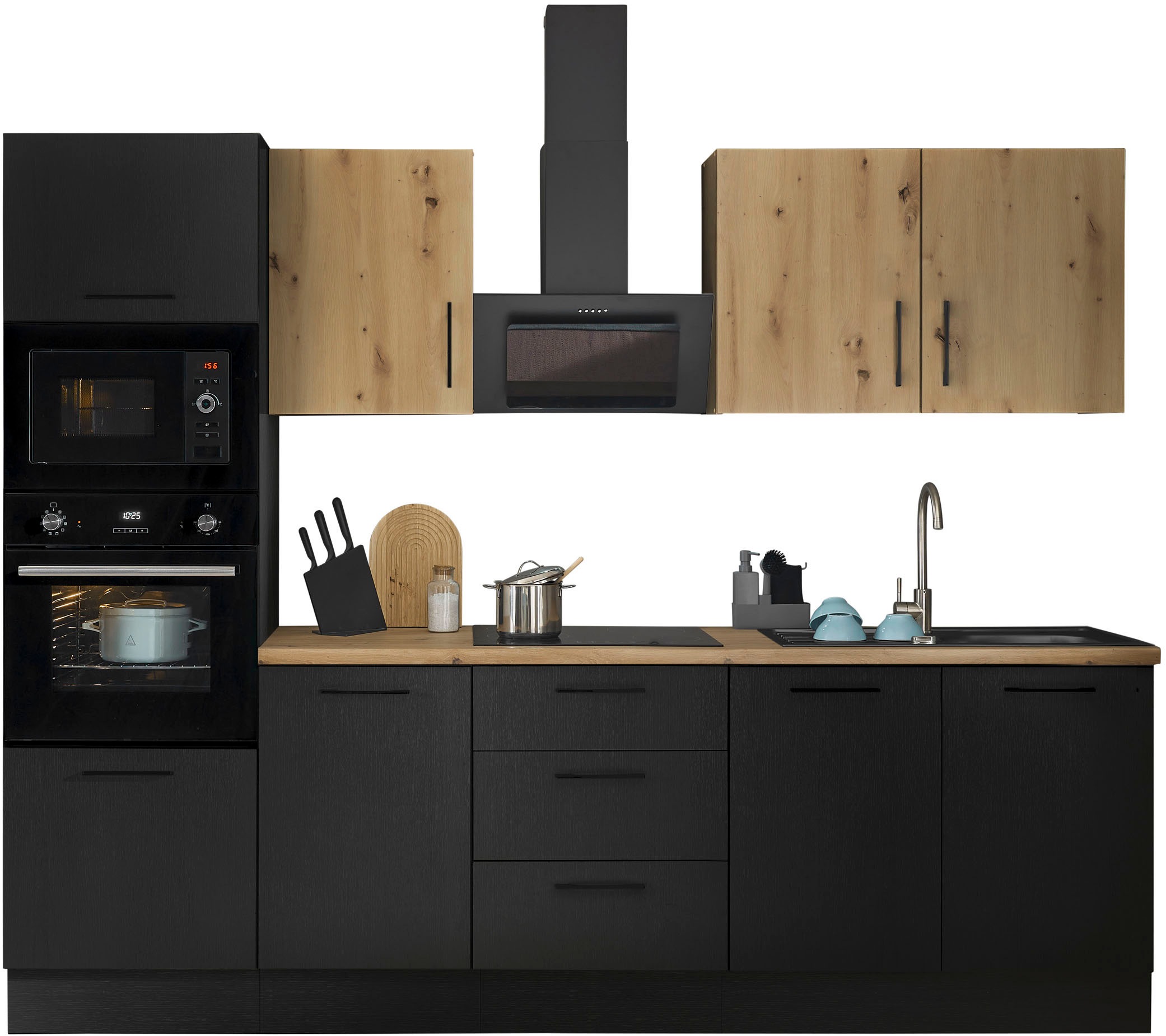 BASIC by Balculina Küchenzeile »Turin«, Breite 270 cm, wahlweise mit E-Geräten