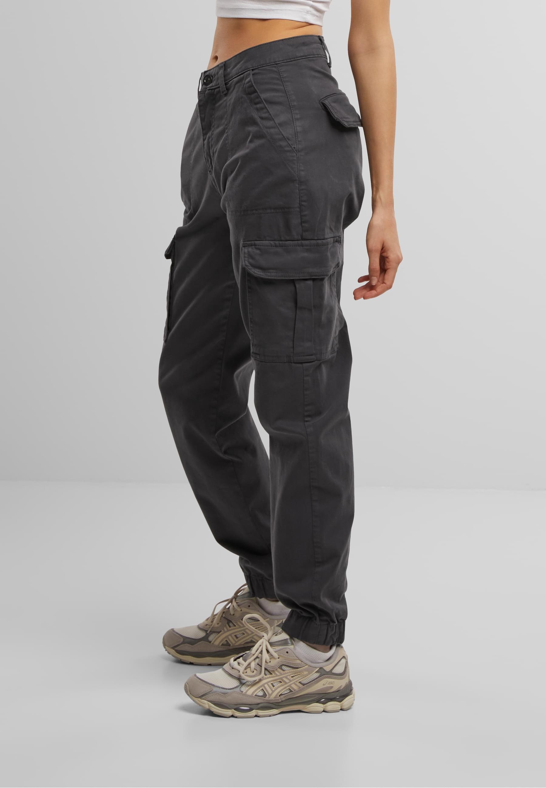 URBAN CLASSICS Stoffhose »Urban Classics Damen Ladies Cotton Twill Utility Pants«, (1 tlg.)