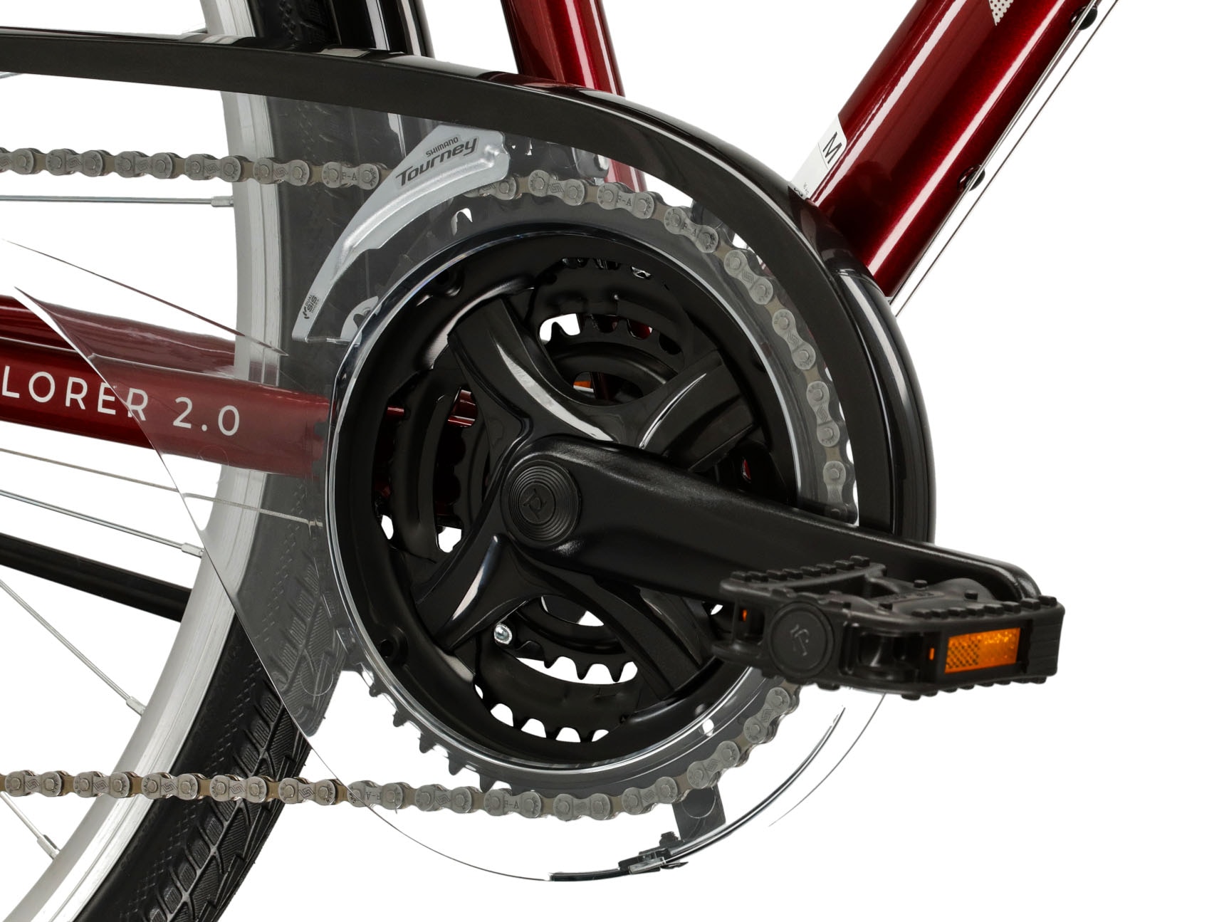 Kross Trekkingrad »Trekkingrad Explorer 2.0 rot 21 Gänge«, 21 Gang, Shimano, ACERA M3020 Schaltwerk