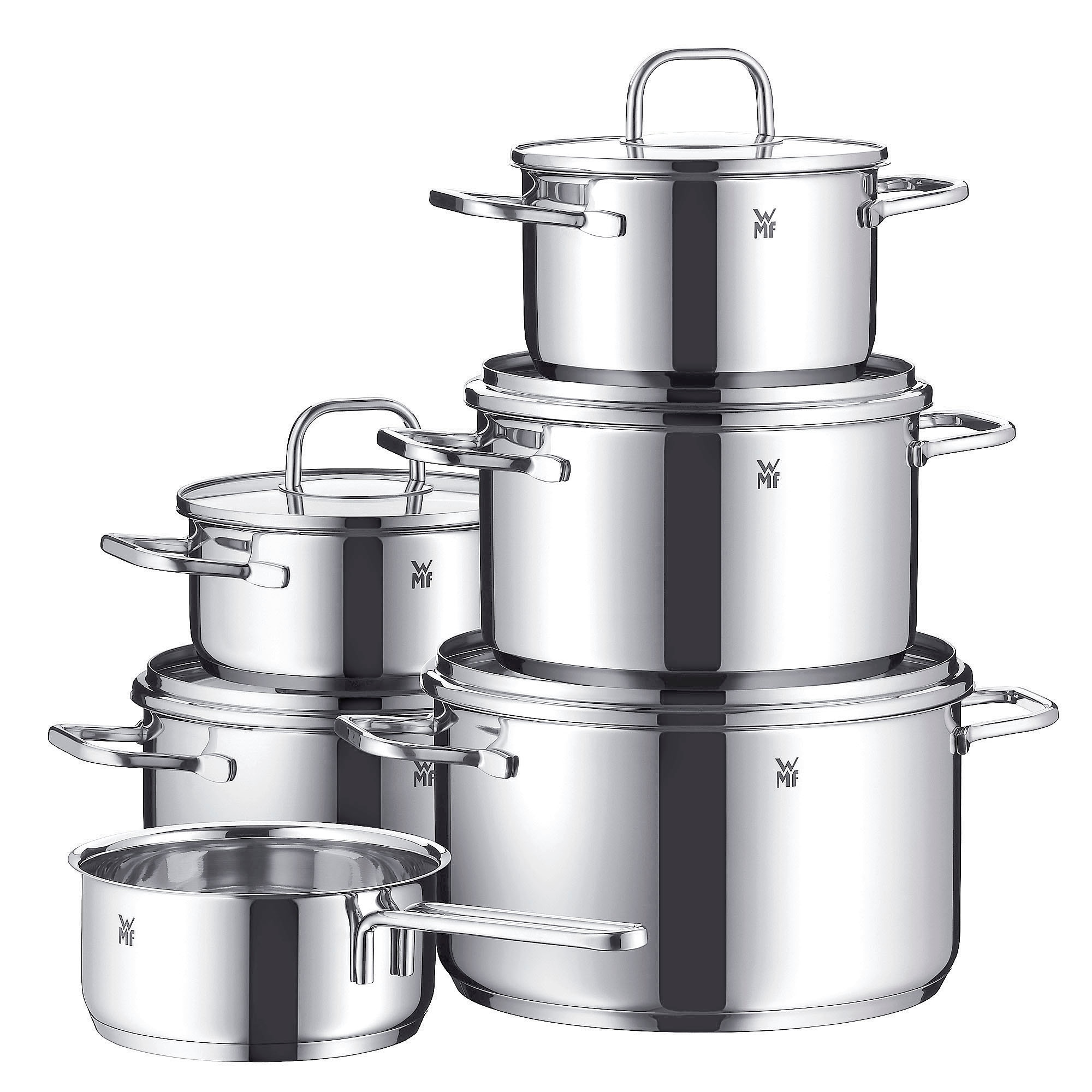 WMF Topf-Set "Inspiration Induktion, Kochtopf Set mit Glasdeckel" Cromargan günstig online kaufen