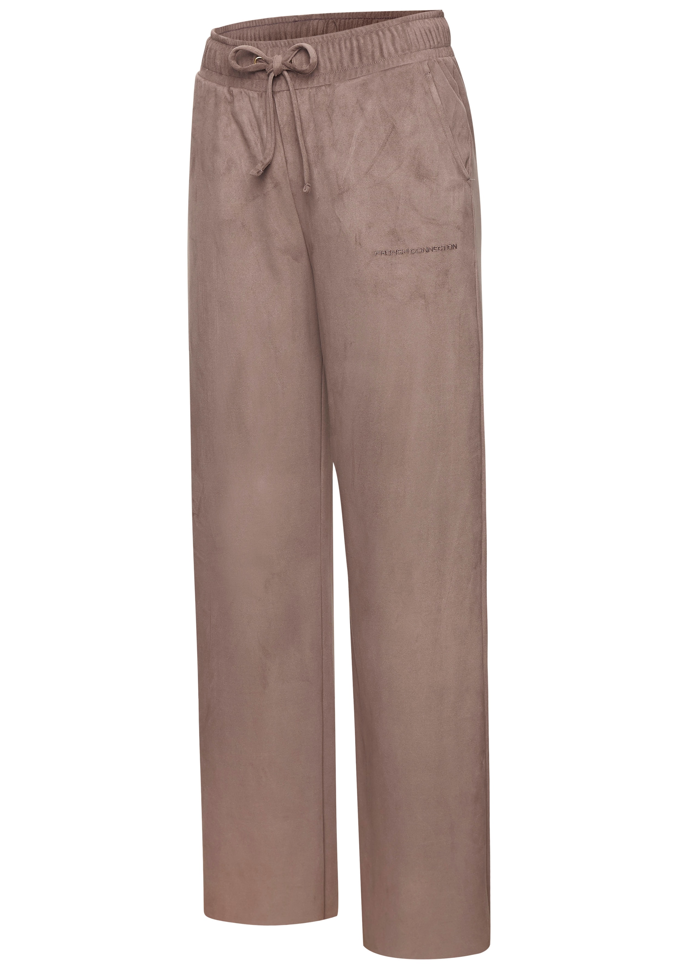 French Connection Schlupfhose  aus Veloursleder-Imitat mit seitlichen Taschen, Loungewear