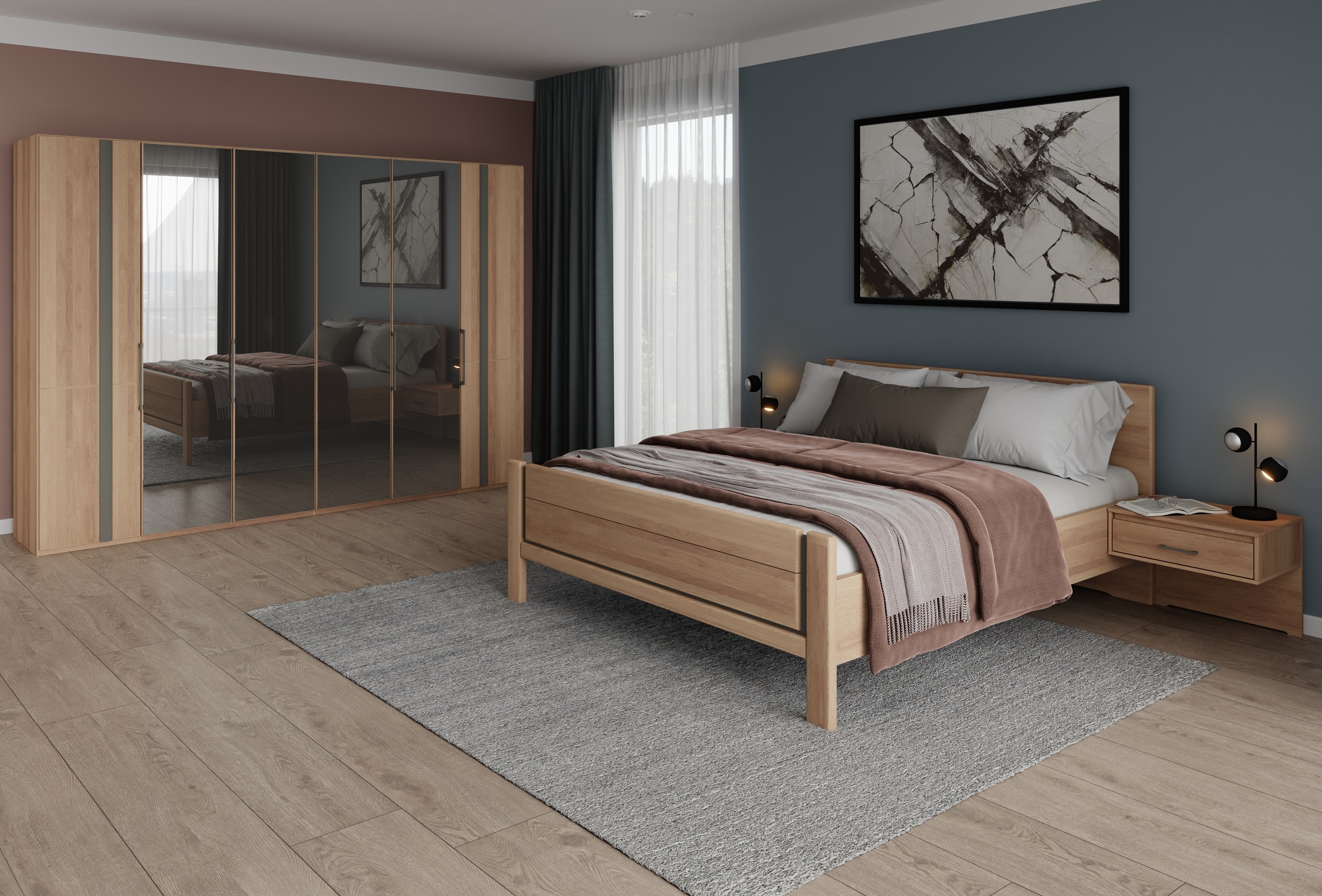 Musterring Schlafzimmer-Set "Sorrent, Kleiderschrank, Bett & Nachtkommoden, günstig online kaufen