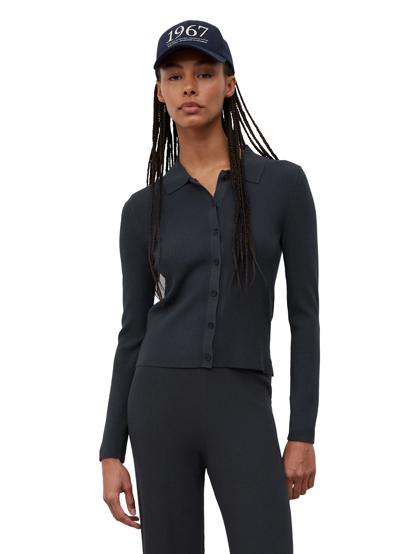 Marc O'Polo Cardigan »mit smartem Polokragen«
