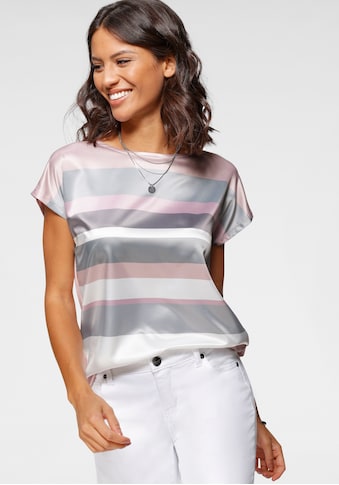 Shirtbluse, in modischem Streifen-Design