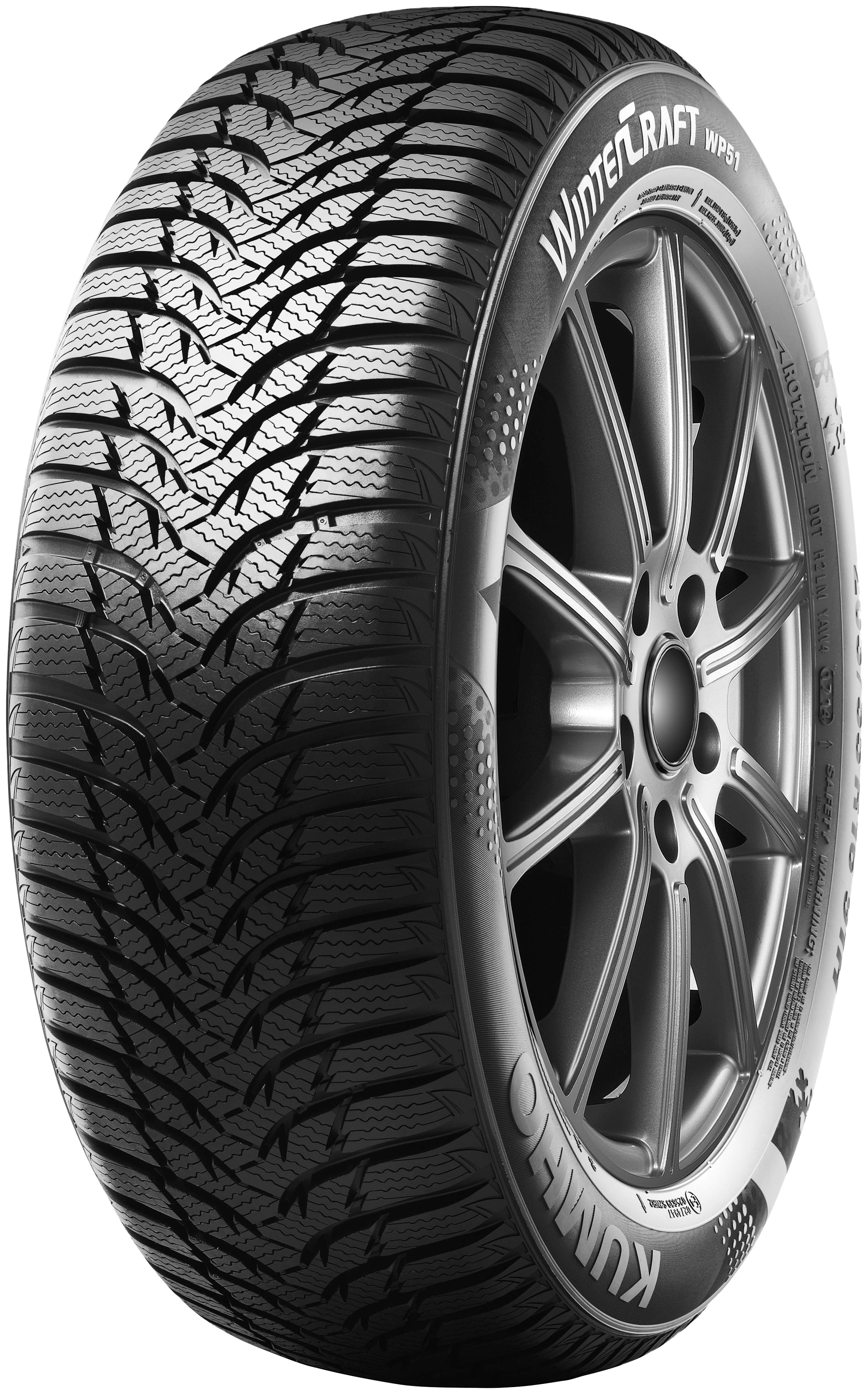 KUMHO Winterreifen "WP-51", 175mm / 70 % R 13 82T,Werden Reifen unzulässiger Größenmontiert, erlischt sowohl die Betriebserlaubnis als auch