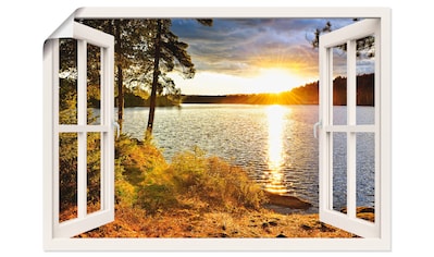 Artland Wandbild »Sonnenuntergang im Algonquin Park«, Fensterblick, (1 St.), in vielen... kaufen