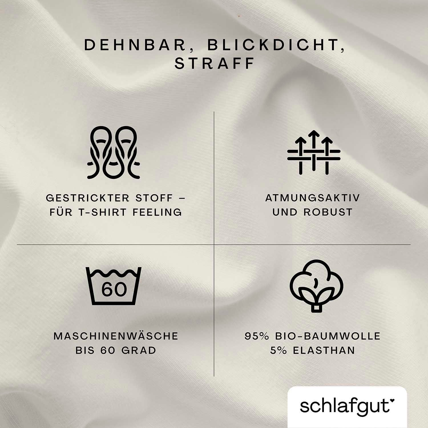 Thumbnail - Schlafgut Spannbettlaken "PURE TOPPER Bio-Baumwolle mit Elasthan 170 g/m² für Topper bis 10 cm" PREMIUM Laken für Matrat...