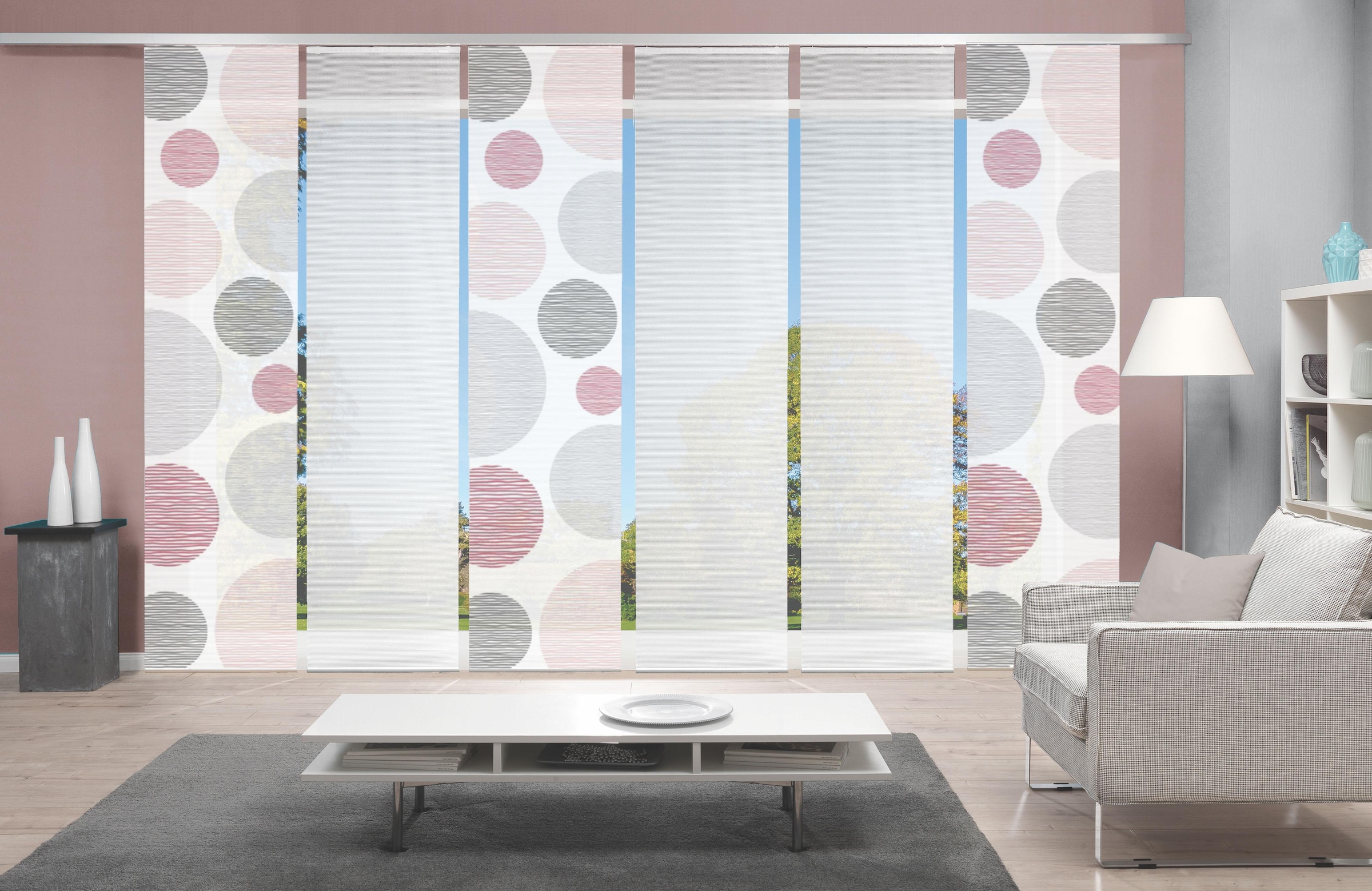 Vision S Schiebegardine "6ER SET BORDEN" Paneelwagen 6 Stk. tlg. HxB: 260x6 günstig online kaufen