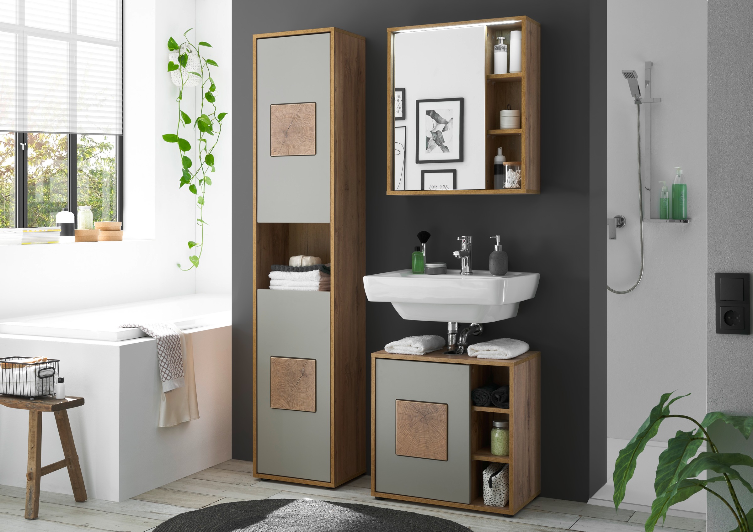 Thumbnail - BASIC by Balculina Hochschrank "Este" 1 Stk. tlg. Hochschrank mit 2 Türen und 40 cm Breite