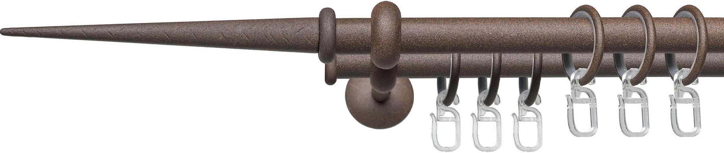Liedeco Gardinenstange "Esp Spitze" Ø 16 mm 2 läufig-läufig Fixmaß 2-läufig günstig online kaufen