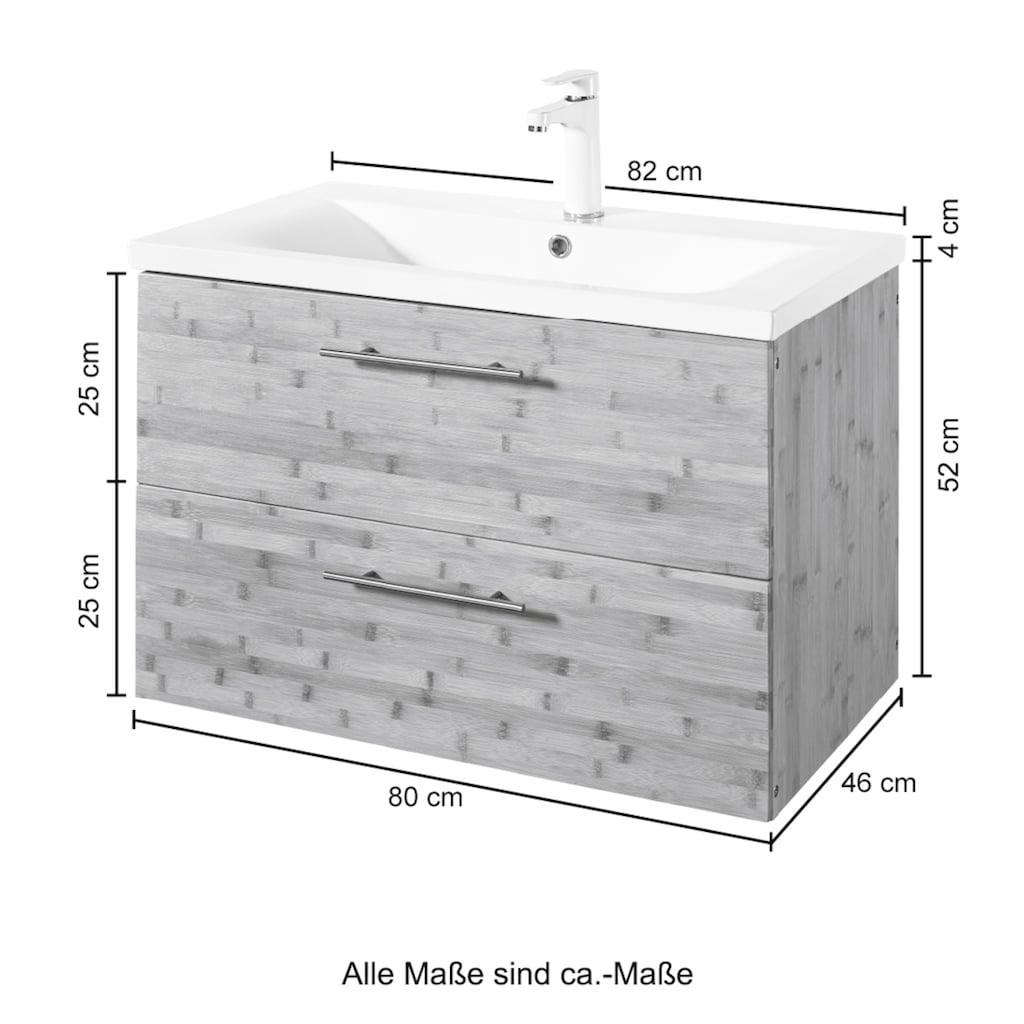 welltime Waschtisch »Bambus New«