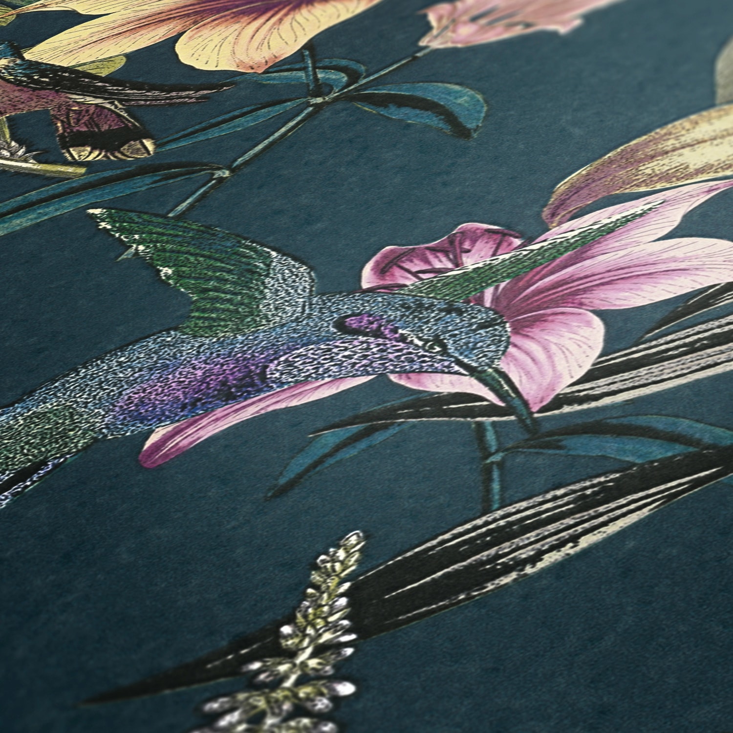 Architects Paper Vliestapete »Jungle Chic«, floral-botanisch-tropisch, Vogeltapete Tapete Blumen Tapeten Wohnzimmer Schlafzimmer Küche Design