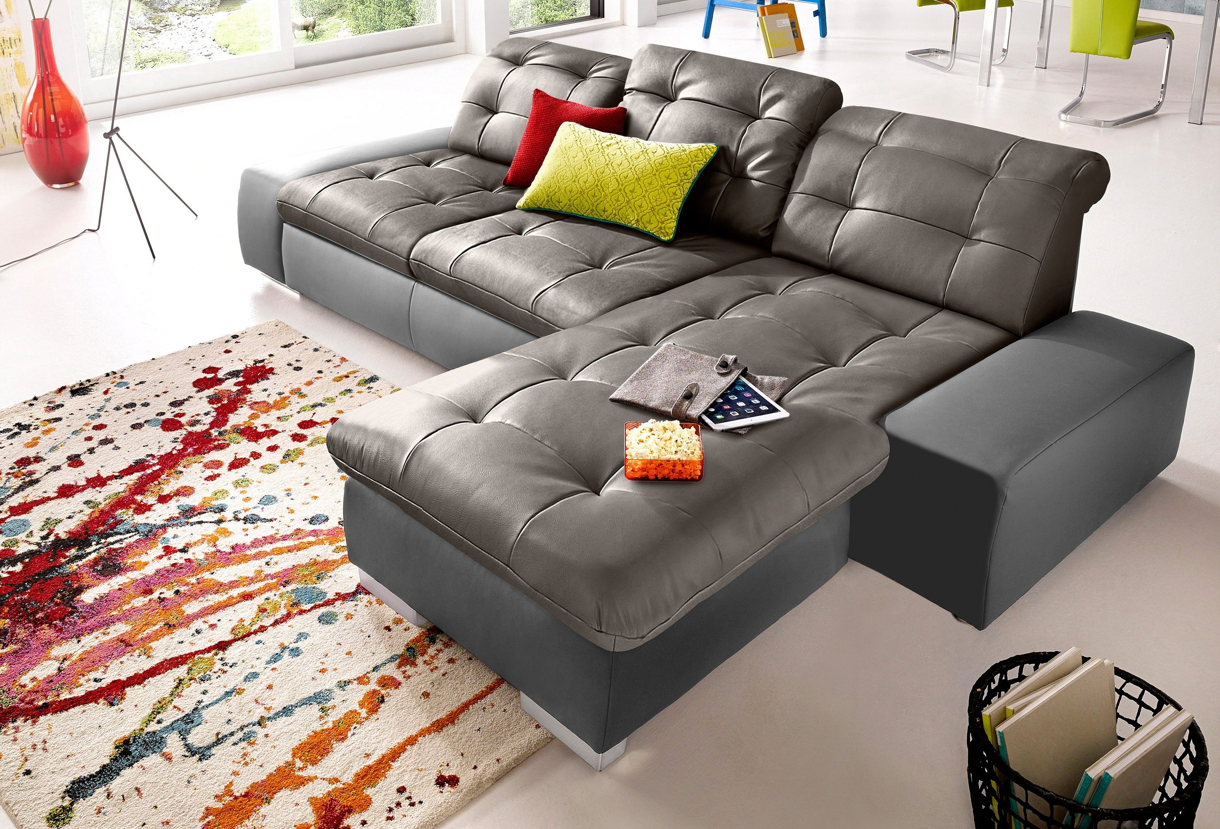 sit&more Ecksofa »Palomino L-Form«, wahlweise XL oder XXL und mit Bettfunktion