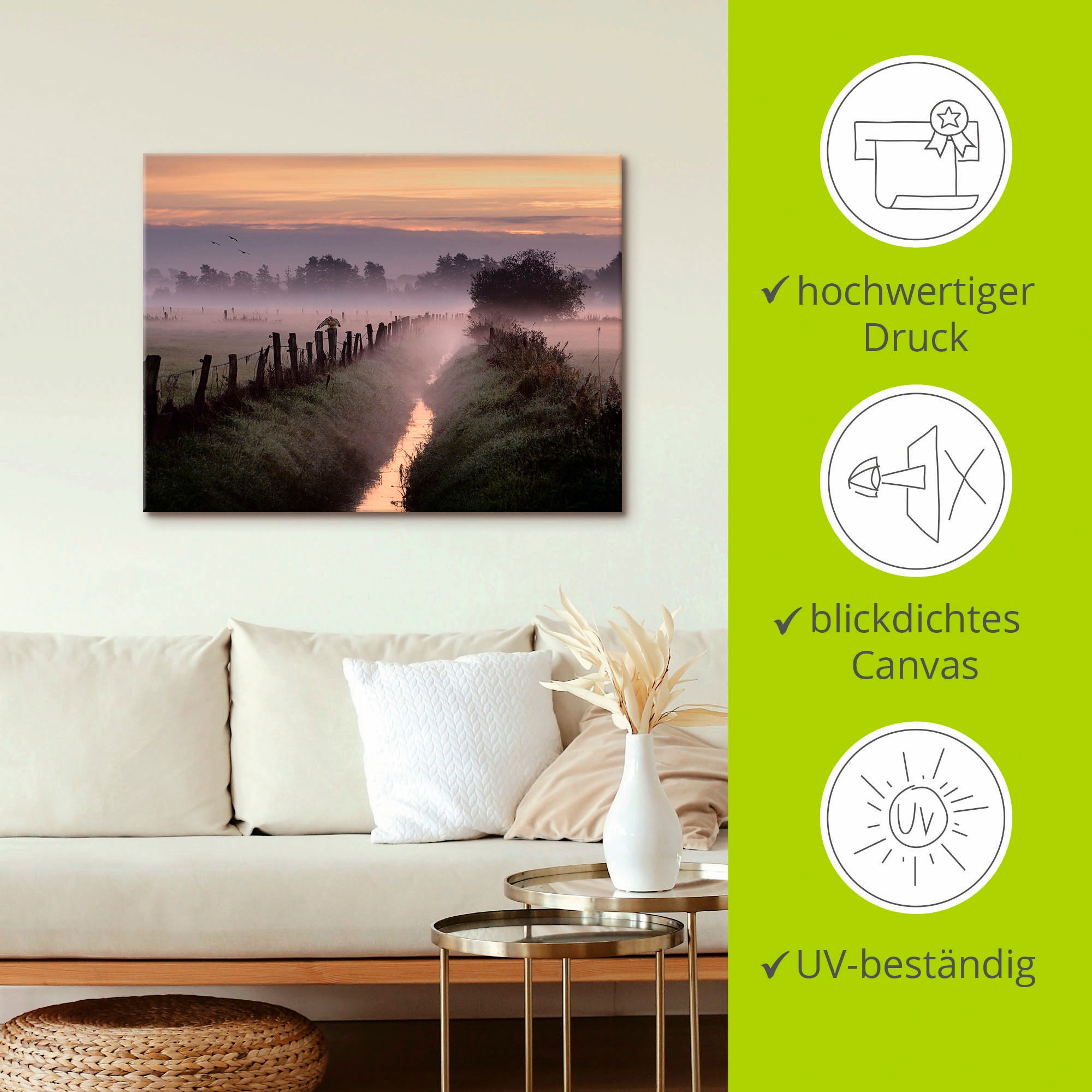 Artland Wandbild »Applaus für den Herbst...«, Felder, (1 St.), als Leinwandbild, Poster, Wandaufkleber in verschied. Größen