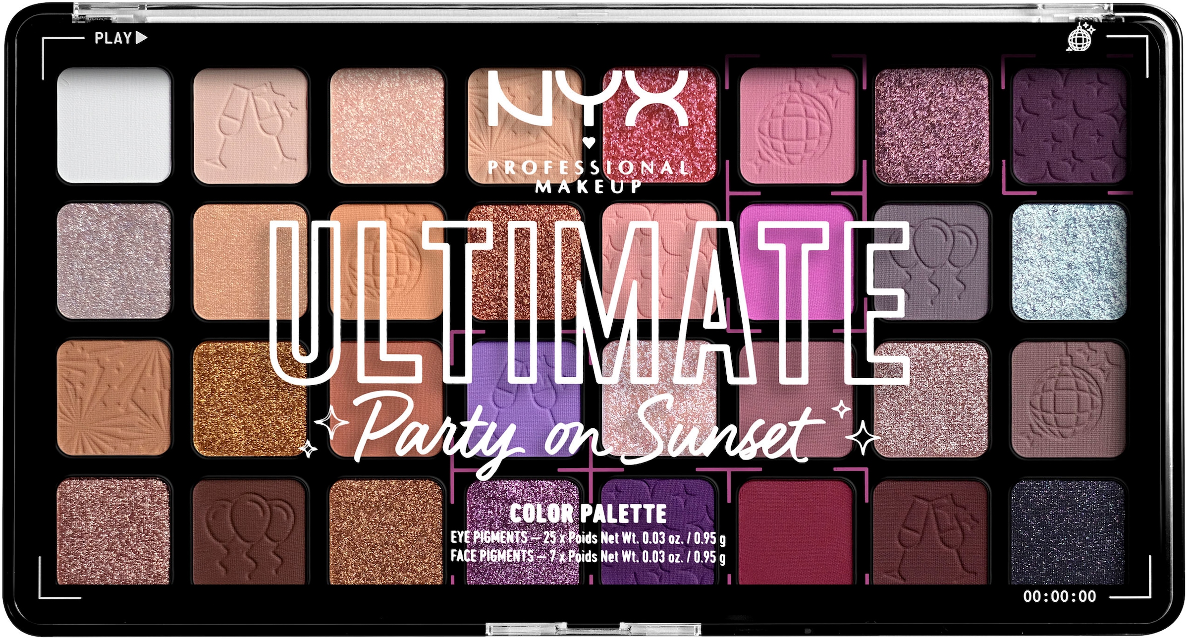 NYX Lidschatten-Palette »NYX Professional Makeup Ultimate Shadow Palette 32-Pan«, mit verschiedenen Nuancen