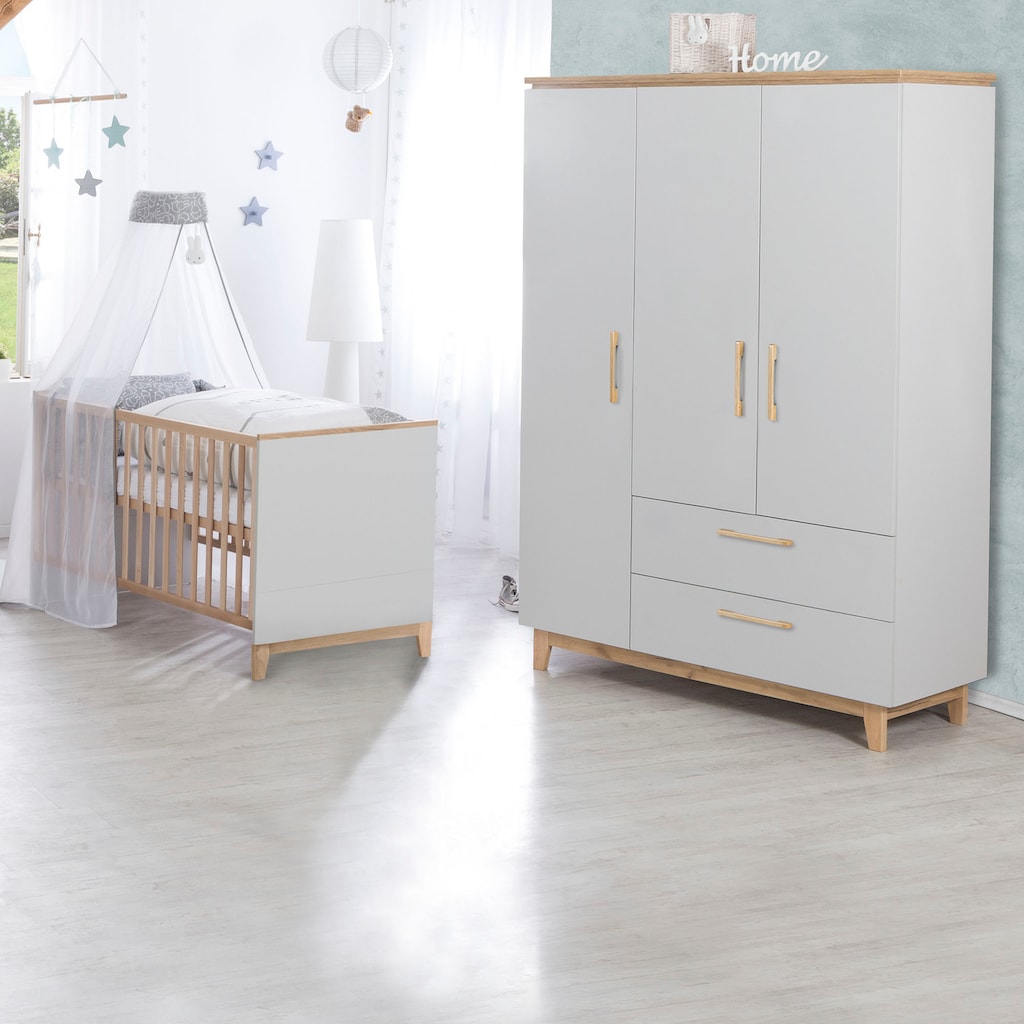 roba® Babyzimmer-Komplettset »Caro«, (Set, 3 St., Kinderbett, Schrank, Wickelkommode)