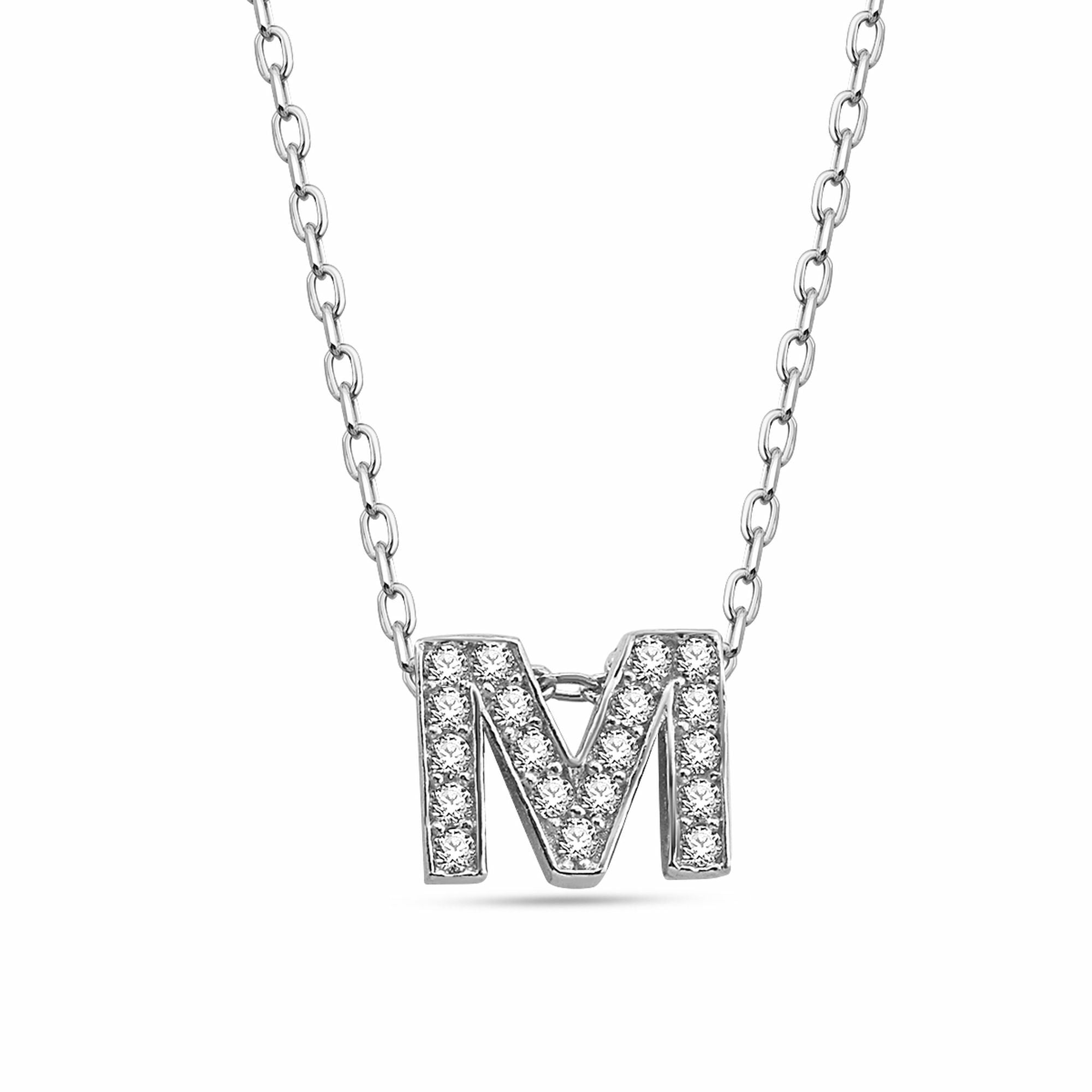 dKeniz Kette mit Anhänger »Buchstabe M 925/- Sterling Silber«