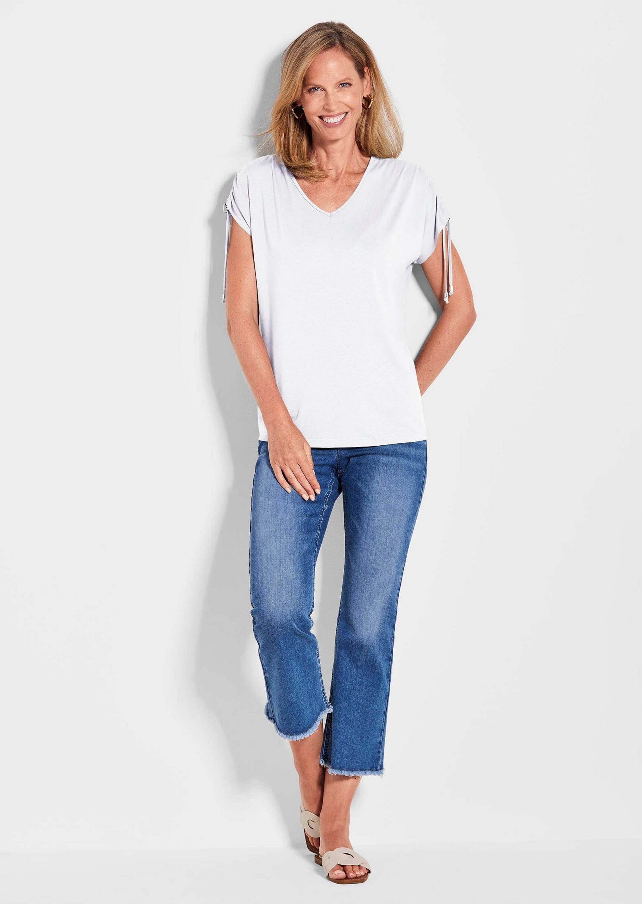 GOLDNER Kurzarmshirt "Kurzarm Viskose-Oberteil" günstig online kaufen