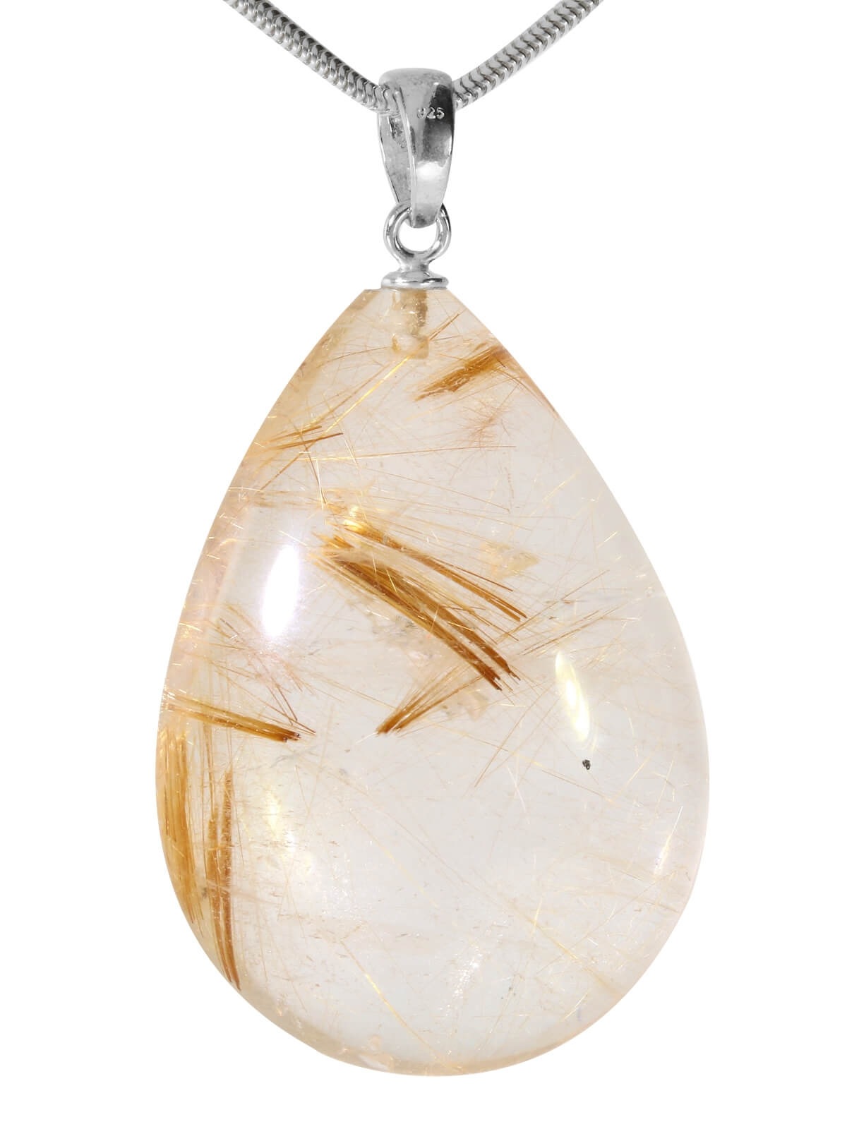Adelia´s Kettenanhänger »Phantomquarz 925 Silber Edelstein Anhänger«, Steinschmuck ist Naturschmuck