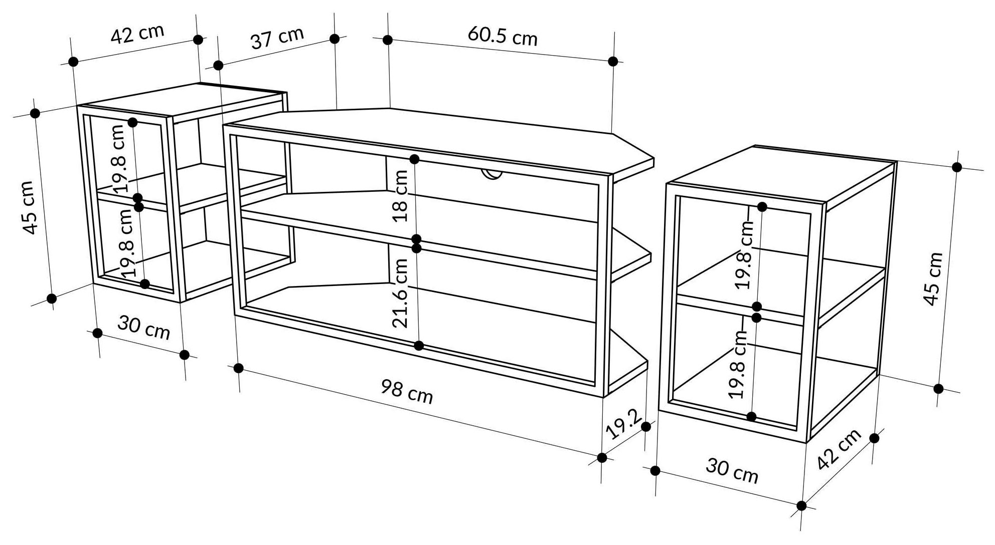 Decortie TV-Schrank »Echo TV Schrank«, (Packung), Einfache Montage,Platzsparend