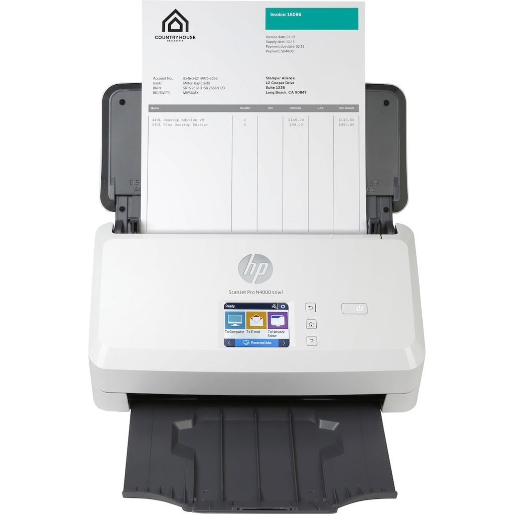 HP Einzugsscanner »ScanJet Pro N4000 snw1«