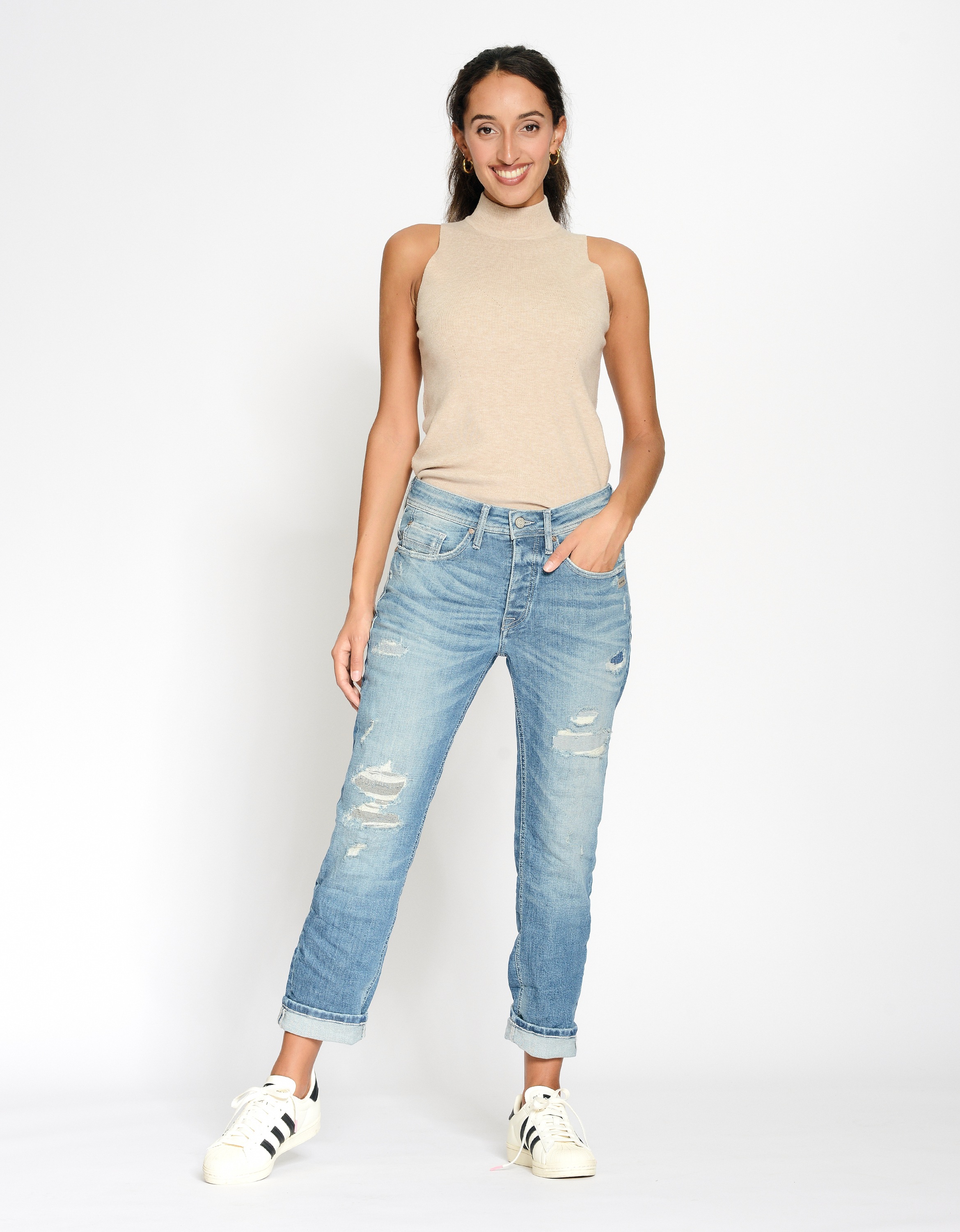 GANG Boyfriend-Jeans "GANG Jeans Boyfriend 94NICA CROPPED" günstig online kaufen