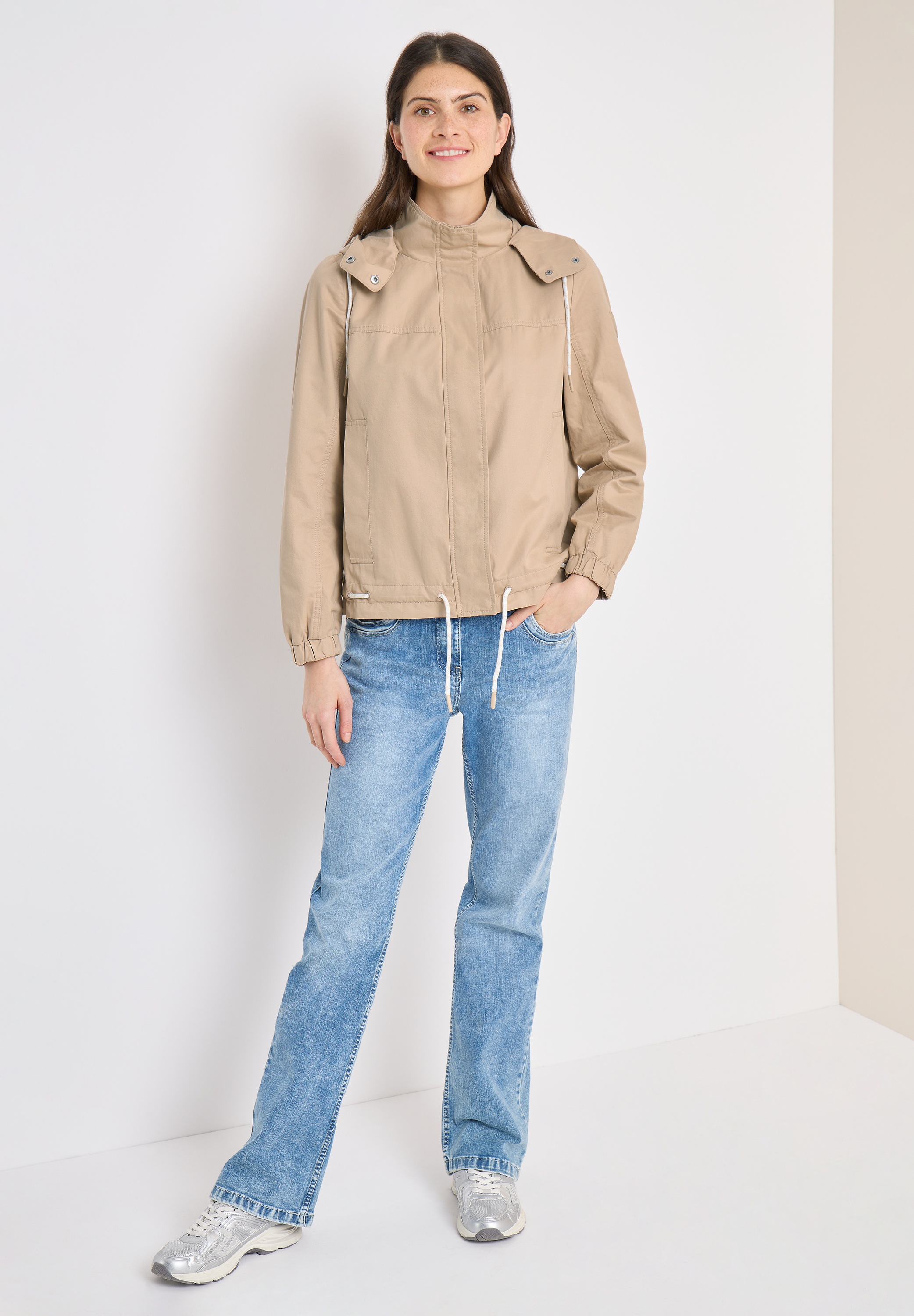 Thumbnail - Cecil Outdoorjacke mit Kapuze im Hoodie-Style