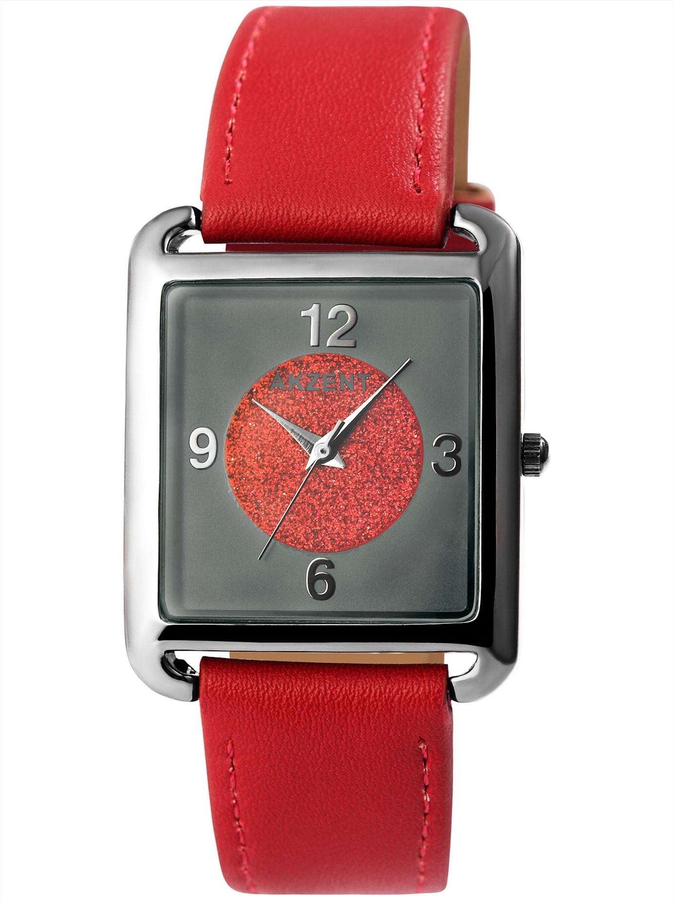LADY Damen Mechanische Uhr, rot, Armbanduhren